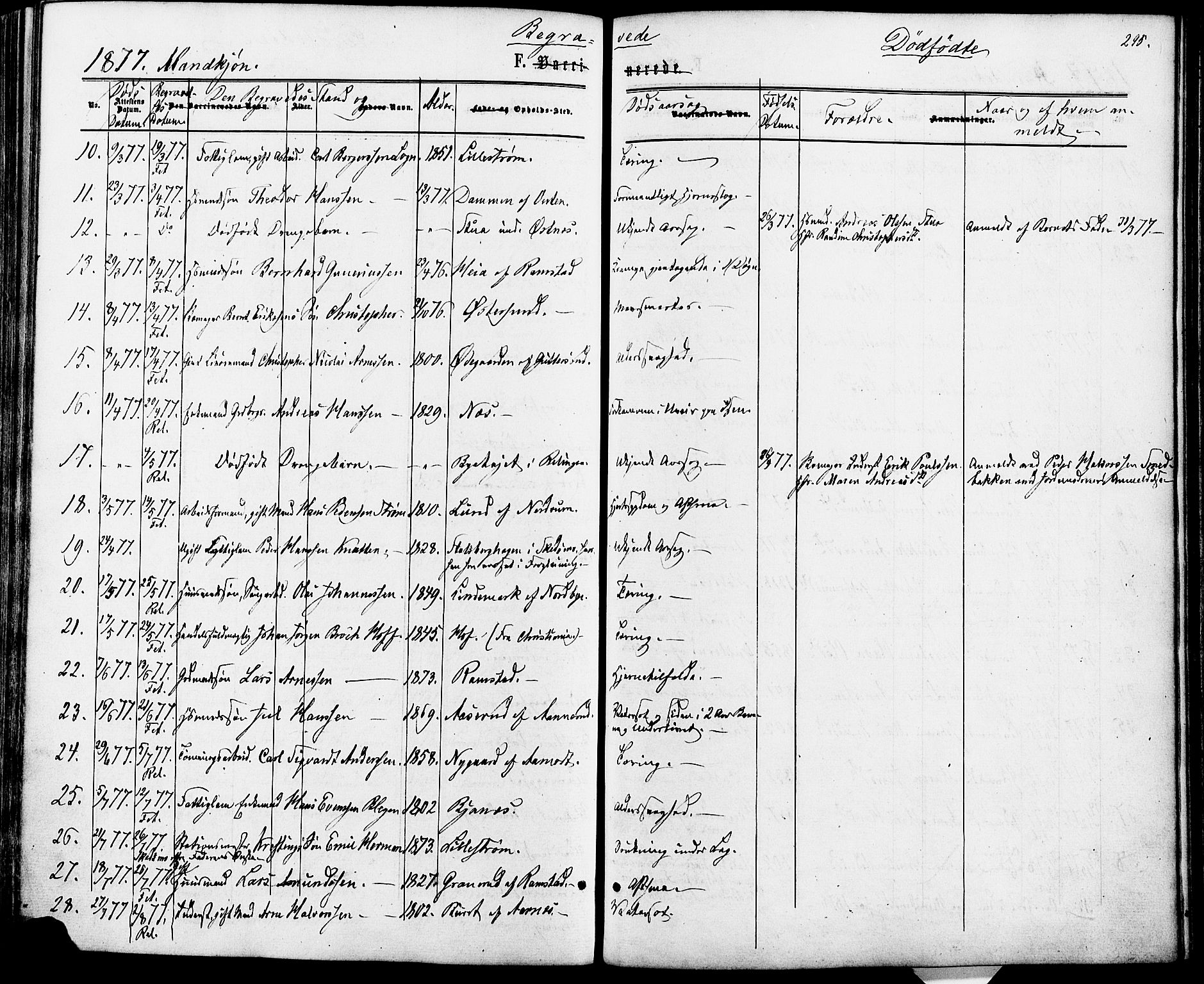 Fet prestekontor Kirkebøker, AV/SAO-A-10370a/F/Fa/L0013: Parish register (official) no. I 13, 1867-1877, p. 295