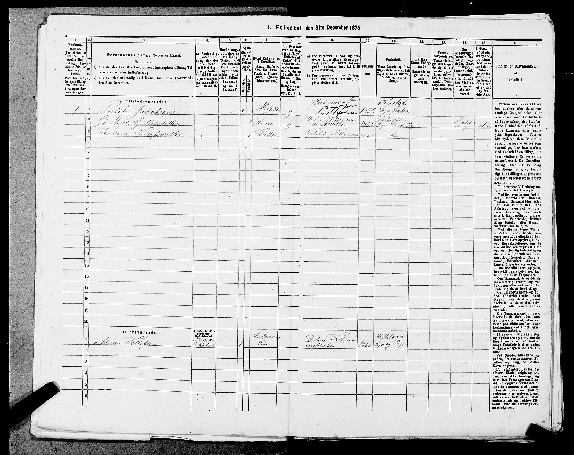 SAST, 1875 census for 1112P Lund, 1875, p. 840