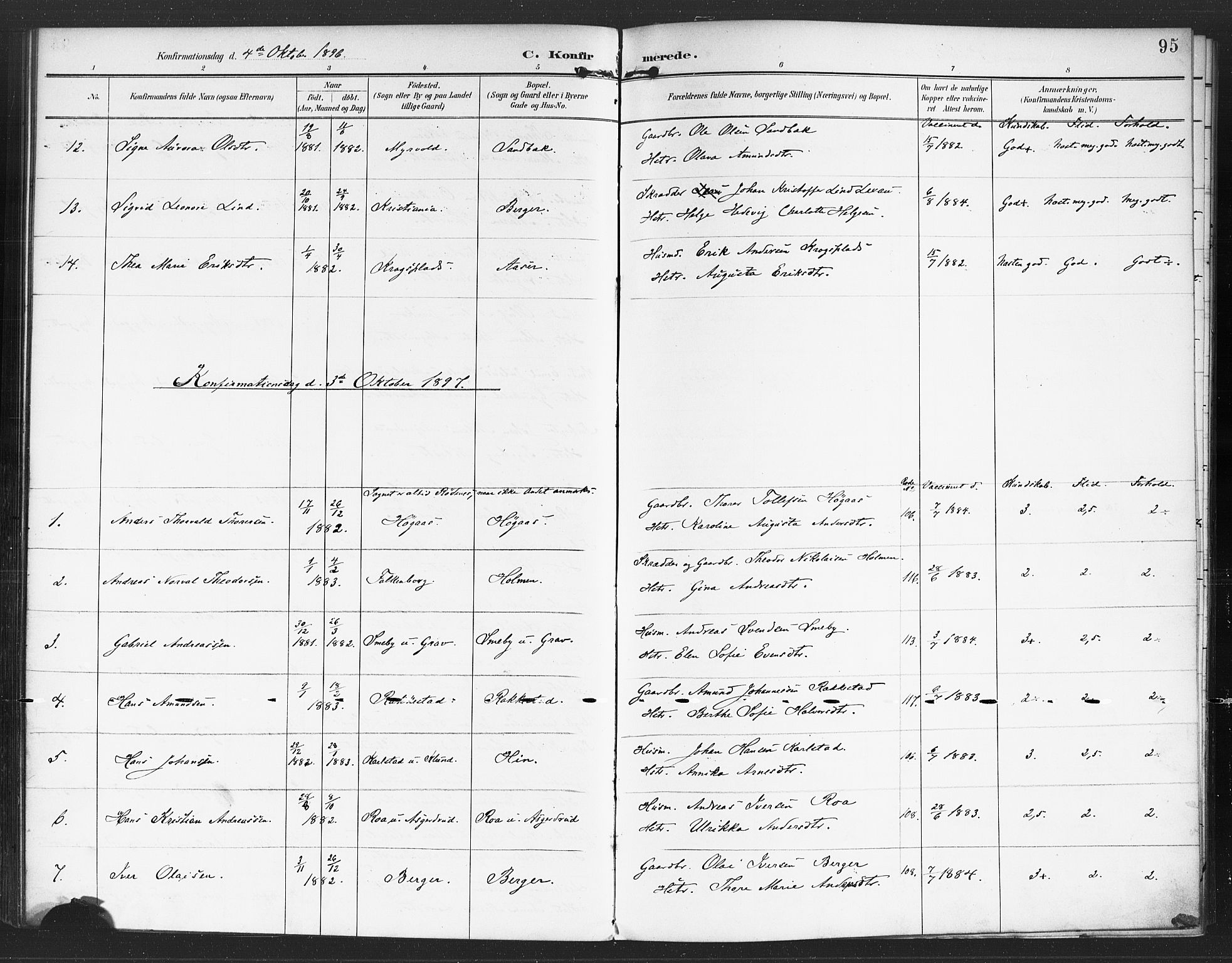 Rødenes prestekontor Kirkebøker, AV/SAO-A-2005/F/Fa/L0010: Parish register (official) no. I 10, 1890-1900, p. 95