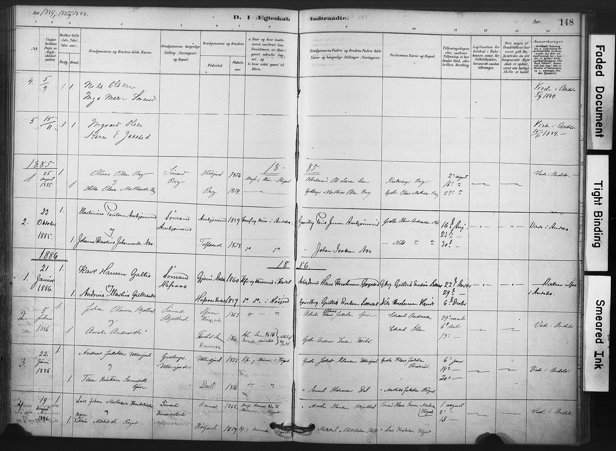 Andebu kirkebøker, AV/SAKO-A-336/F/Fa/L0009: Parish register (official) no. 9, 1878-1909, p. 148