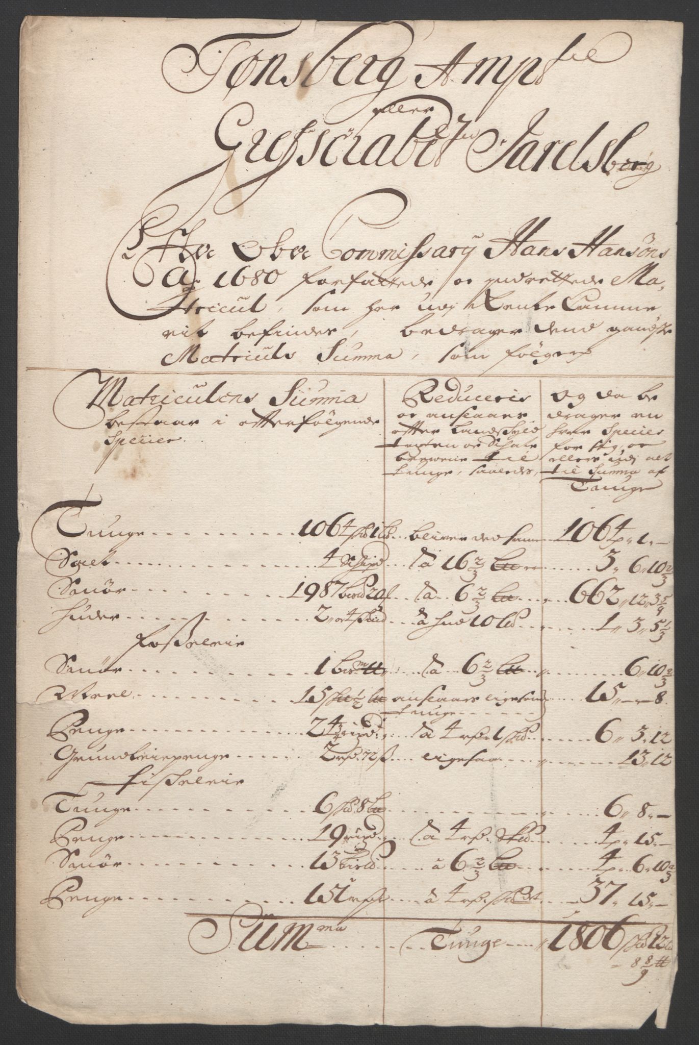 Rentekammeret inntil 1814, Reviderte regnskaper, Fogderegnskap, AV/RA-EA-4092/R32/L1864: Fogderegnskap Jarlsberg grevskap, 1691, p. 19