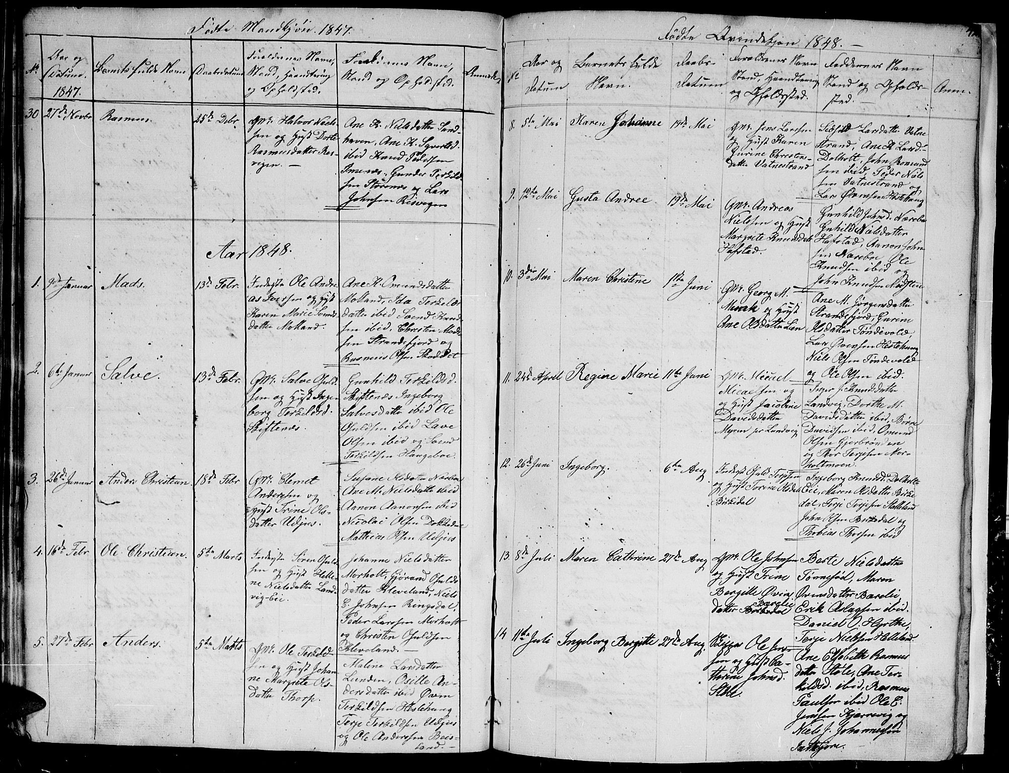 Hommedal sokneprestkontor, AV/SAK-1111-0023/F/Fb/Fbb/L0004: Parish register (copy) no. B 4, 1836-1849, p. 42