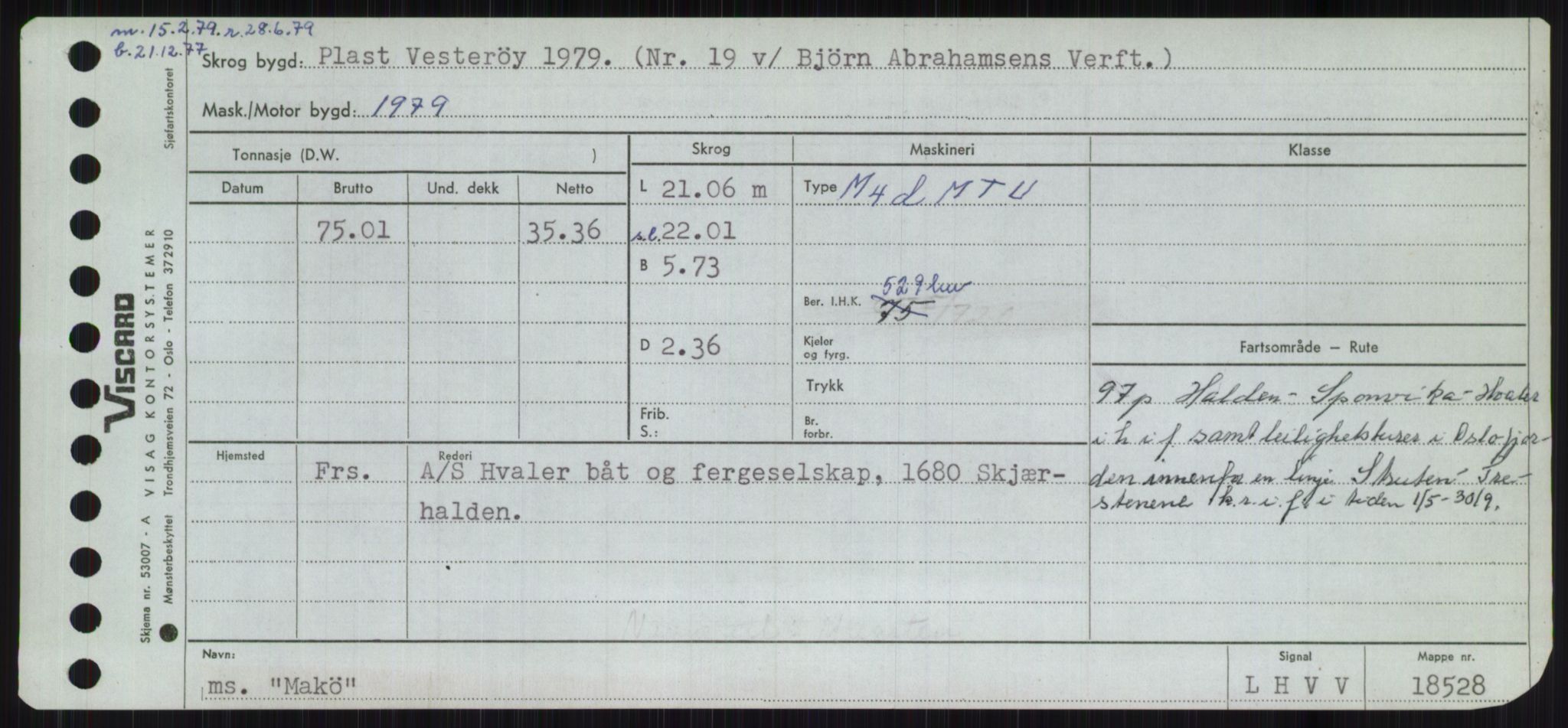 Sjøfartsdirektoratet med forløpere, Skipsmålingen, RA/S-1627/H/Ha/L0003/0002: Fartøy, Hilm-Mar / Fartøy, Kom-Mar, p. 845