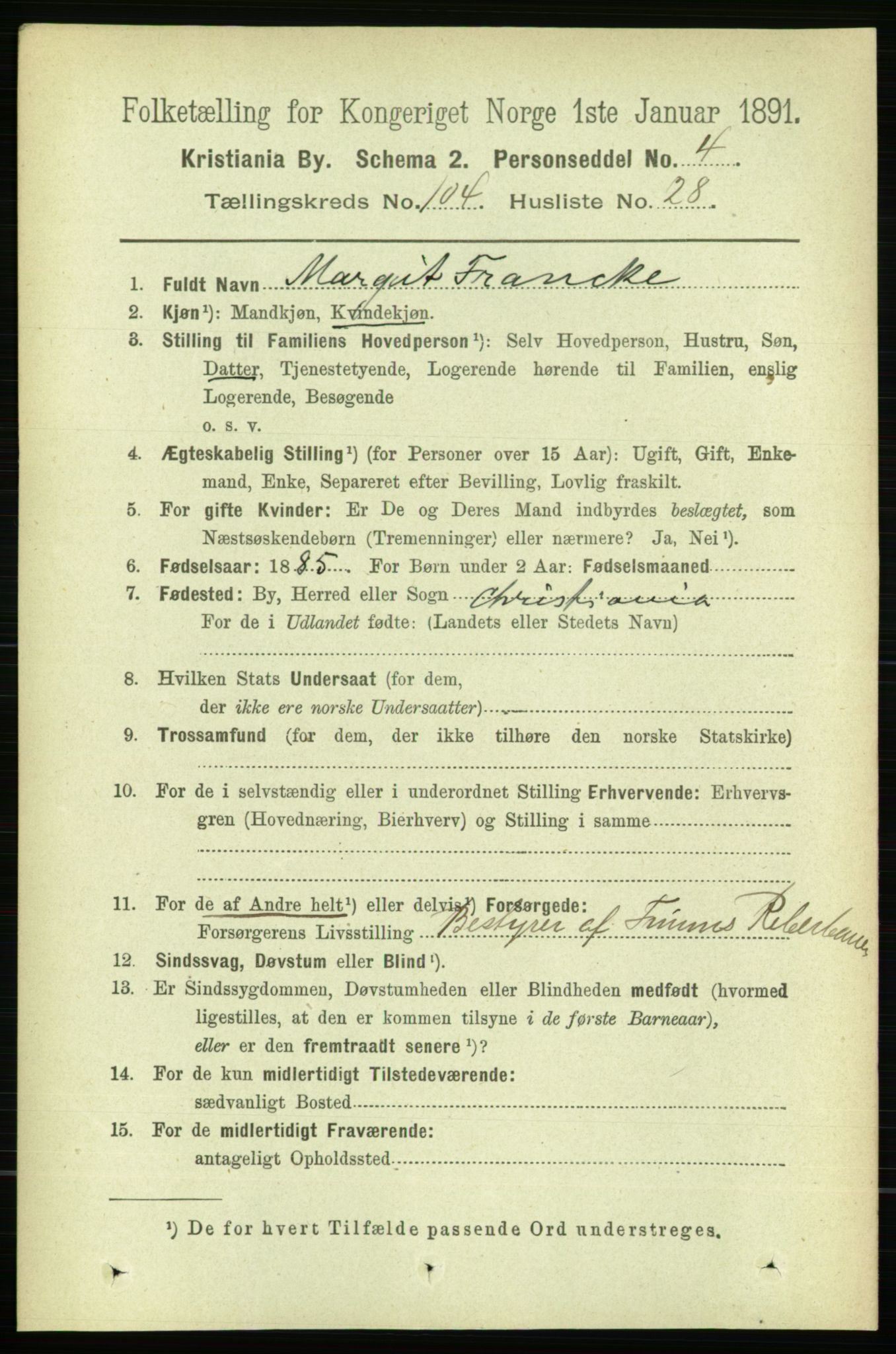 RA, 1891 census for 0301 Kristiania, 1891, p. 52752