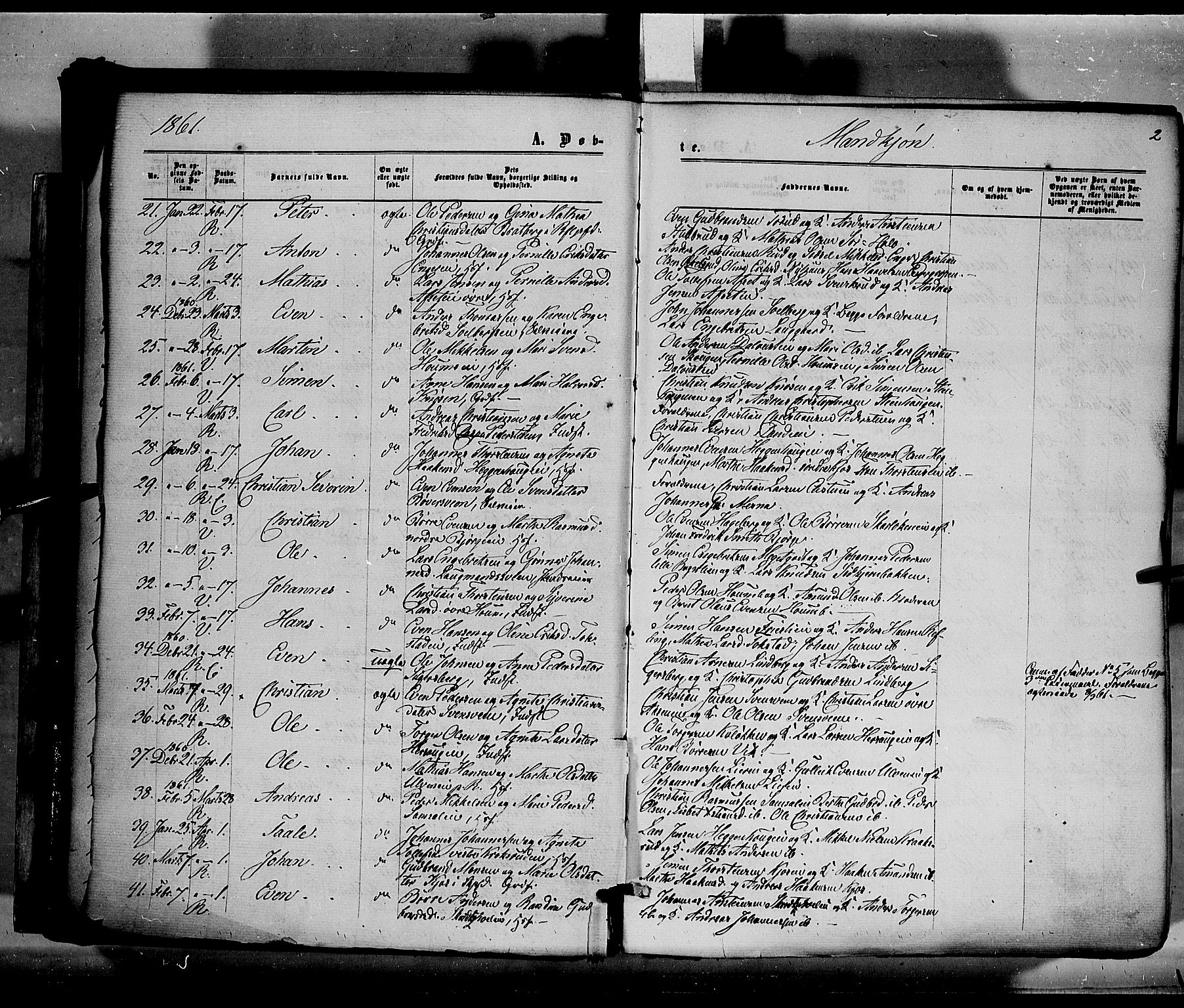 Ringsaker prestekontor, AV/SAH-PREST-014/K/Ka/L0010: Parish register (official) no. 10, 1861-1869, p. 2