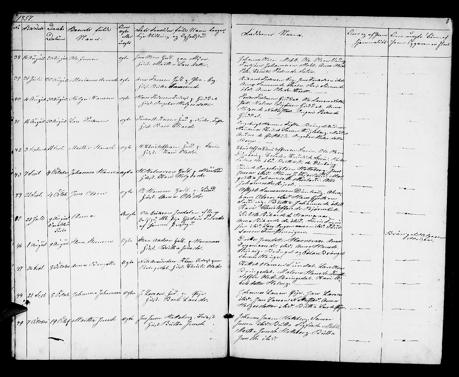 Kvinnherad sokneprestembete, AV/SAB-A-76401/H/Hab: Parish register (copy) no. A 1, 1856-1873, p. 8