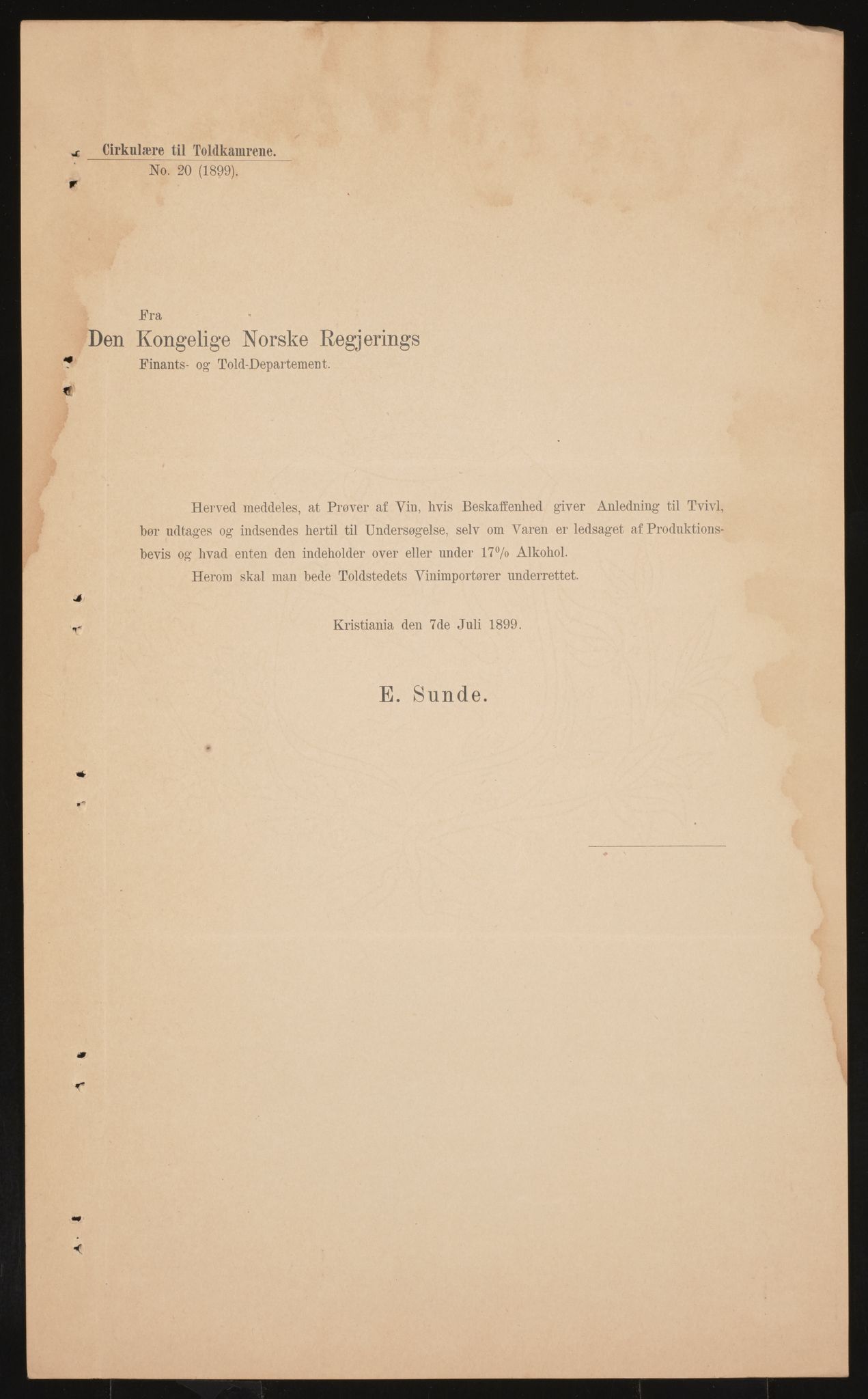 Utenriksdepartementet, RA/S-2259, 1873-1919, p. 1069