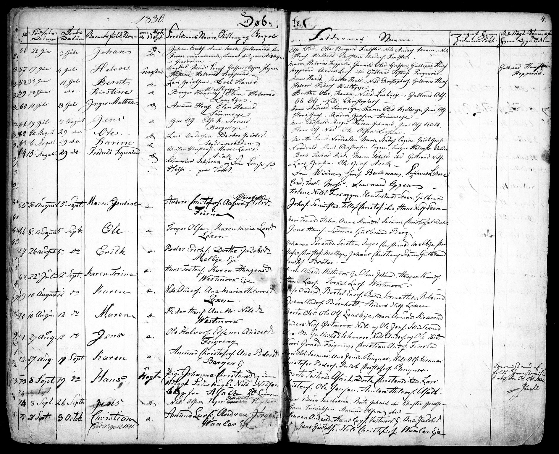 Skedsmo prestekontor Kirkebøker, AV/SAO-A-10033a/F/Fa/L0009: Parish register (official) no. I 9, 1830-1853, p. 4