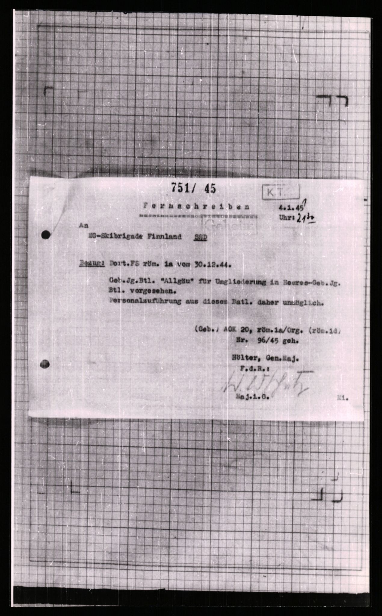 Forsvarets Overkommando. 2 kontor. Arkiv 11.4. Spredte tyske arkivsaker, AV/RA-RAFA-7031/D/Dar/Dara/L0006: Krigsdagbøker for 20. Gebirgs-Armee-Oberkommando (AOK 20), 1945, p. 108