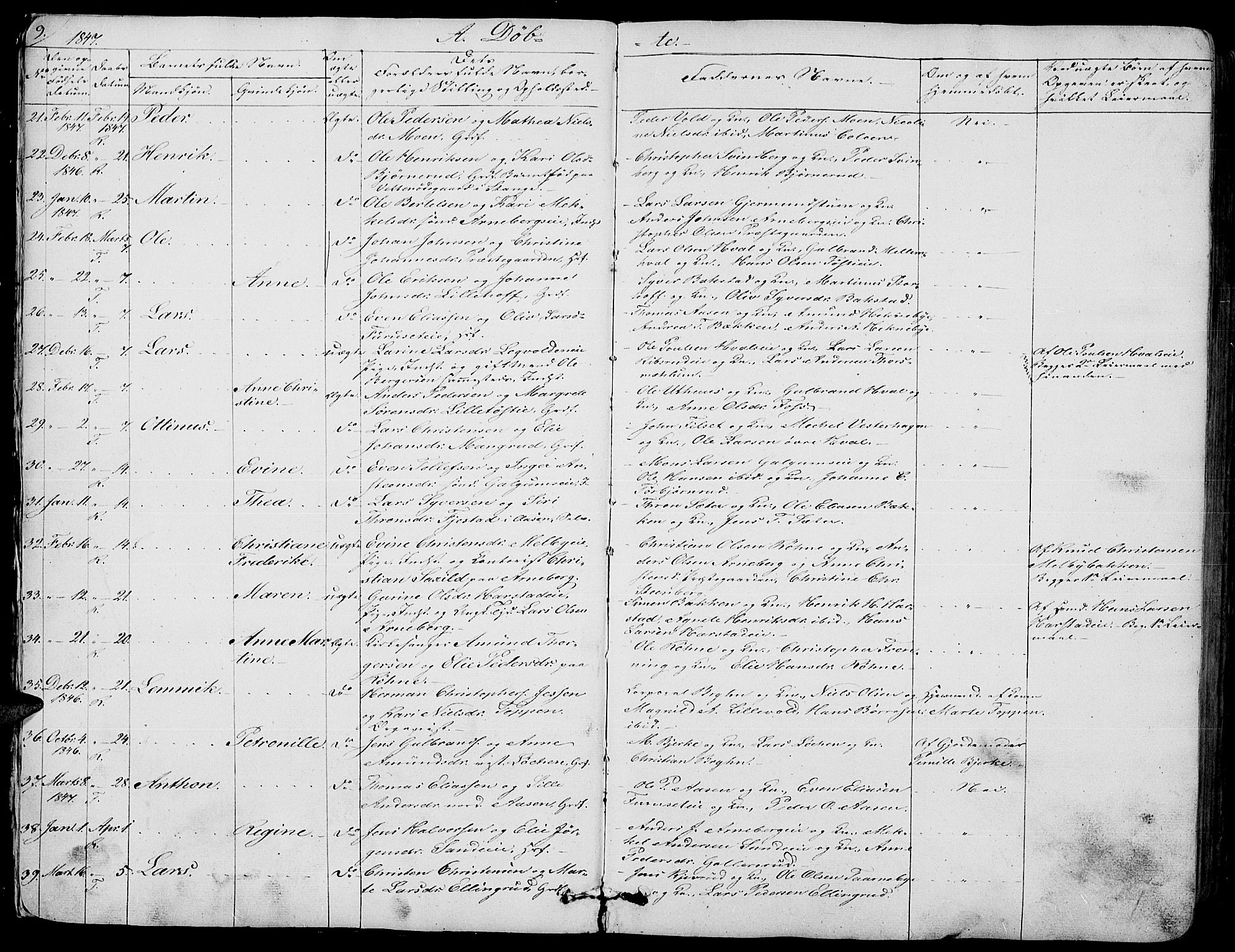 Romedal prestekontor, SAH/PREST-004/L/L0009: Parish register (copy) no. 9, 1846-1866, p. 9