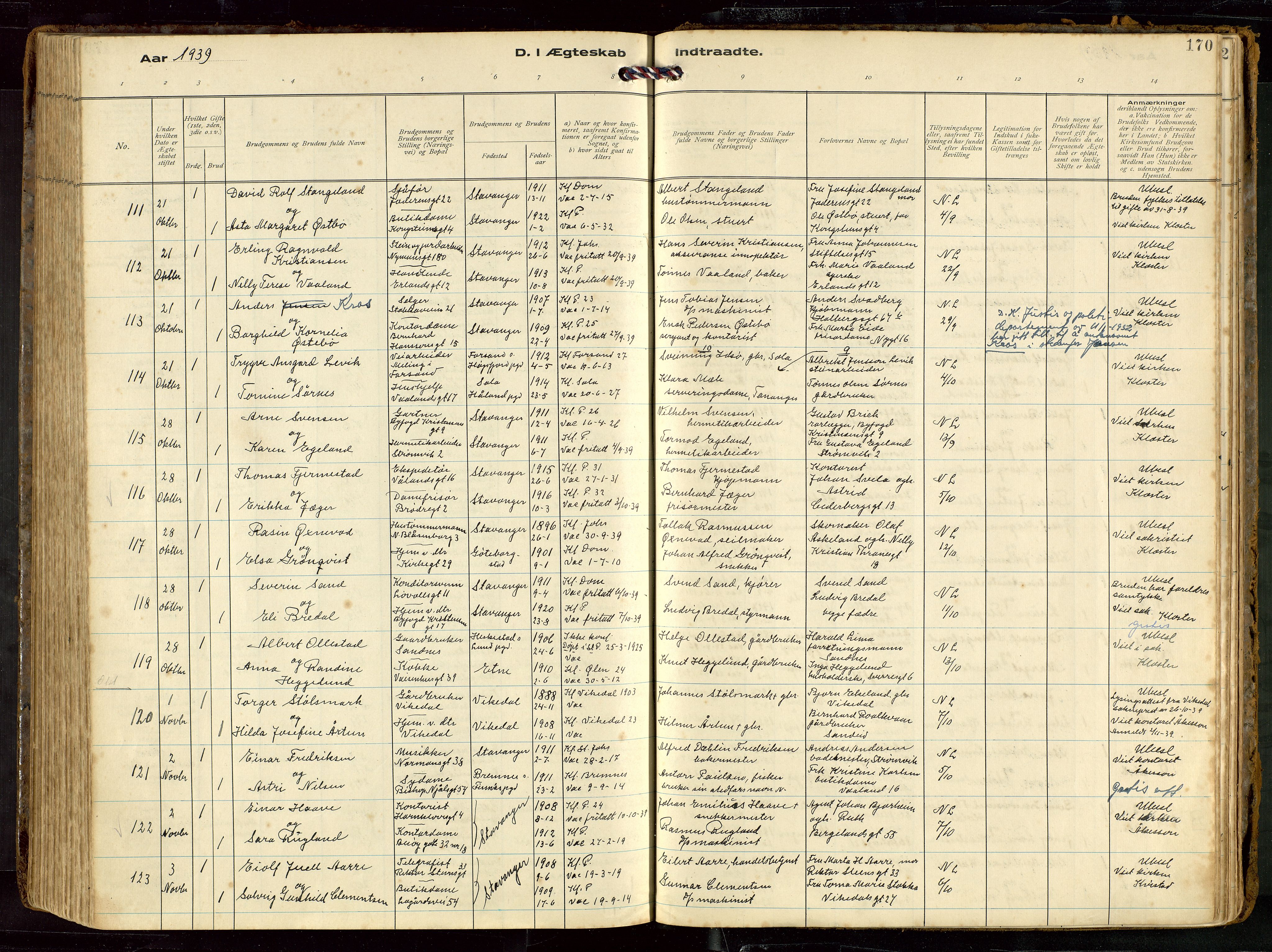 St. Petri sokneprestkontor, AV/SAST-A-101813/002/D/L0002: Parish register (official) no. A 27, 1921-1942, p. 170