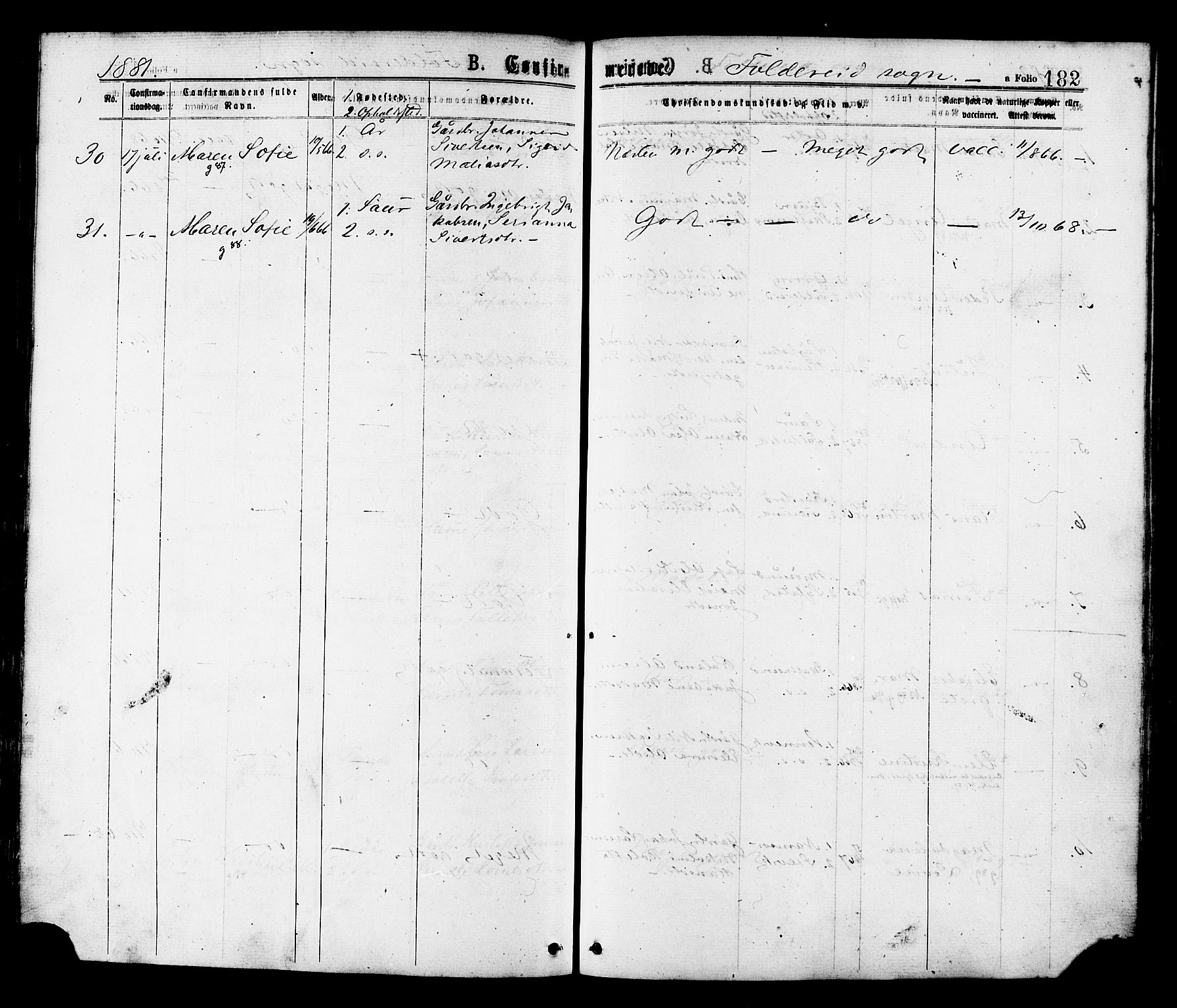 Ministerialprotokoller, klokkerbøker og fødselsregistre - Nord-Trøndelag, AV/SAT-A-1458/780/L0642: Parish register (official) no. 780A07 /2, 1878-1885, p. 182