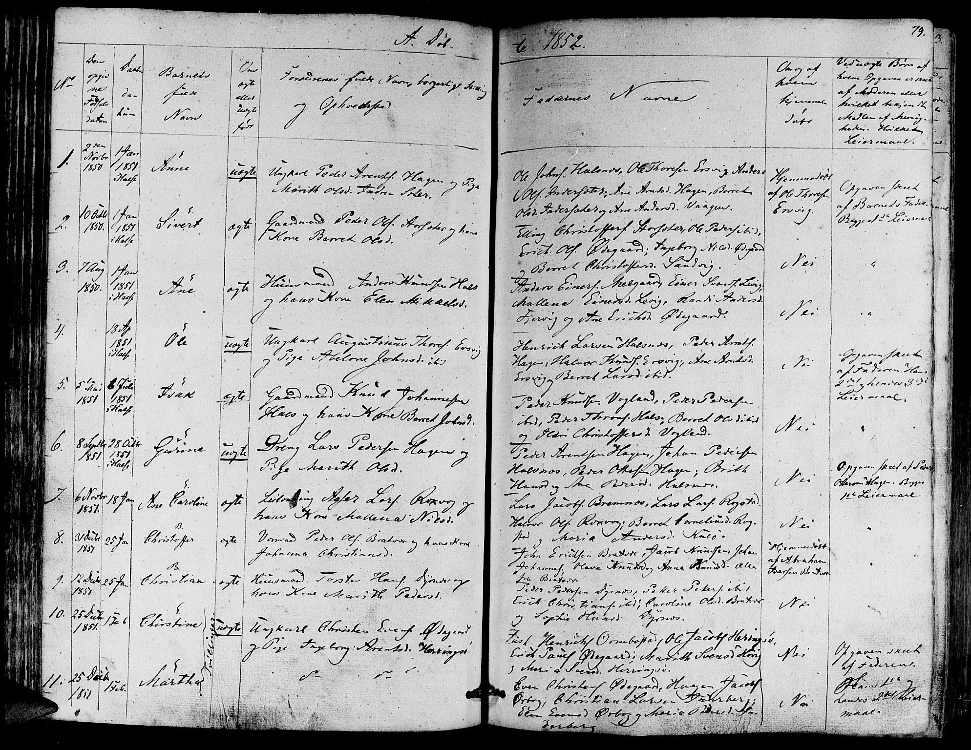 Ministerialprotokoller, klokkerbøker og fødselsregistre - Møre og Romsdal, AV/SAT-A-1454/581/L0936: Parish register (official) no. 581A04, 1836-1852, p. 79