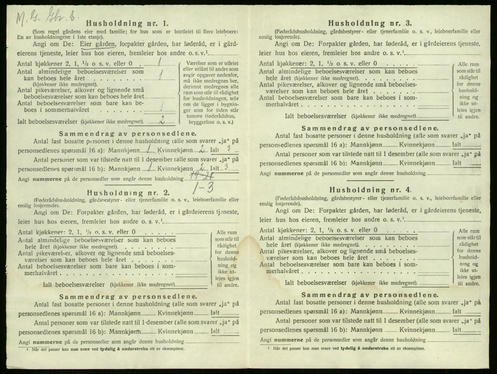 SAKO, 1920 census for Sem, 1920, p. 1463