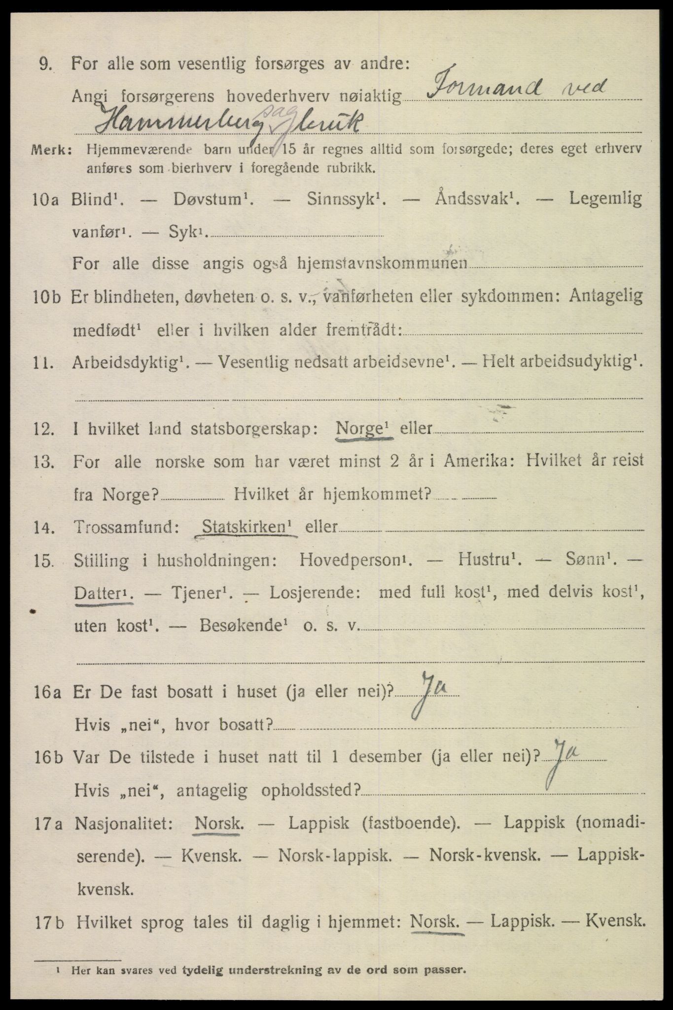 SAT, 1920 census for Leksvik, 1920, p. 4503