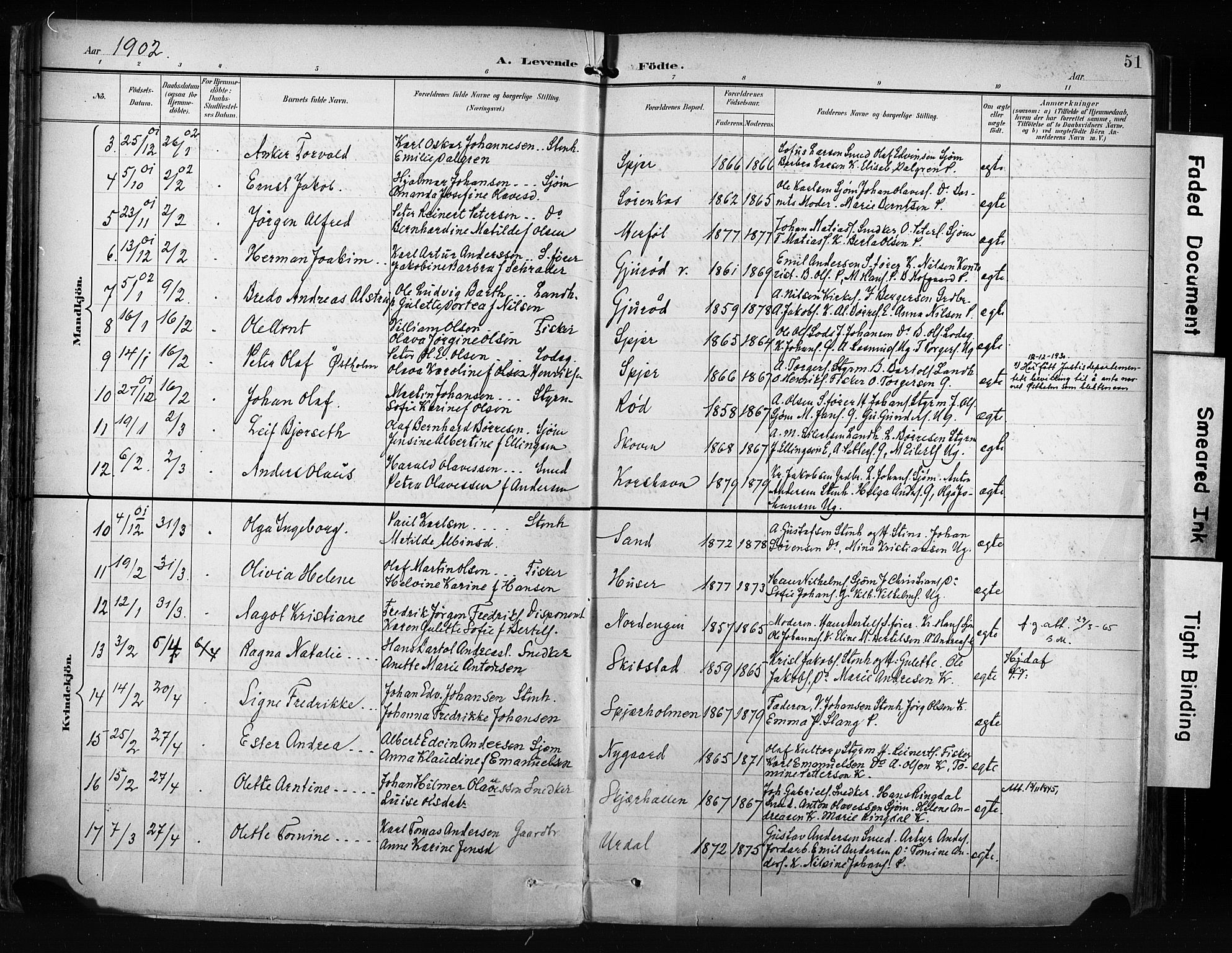 Hvaler prestekontor Kirkebøker, AV/SAO-A-2001/F/Fa/L0009: Parish register (official) no. I 9, 1895-1906, p. 51