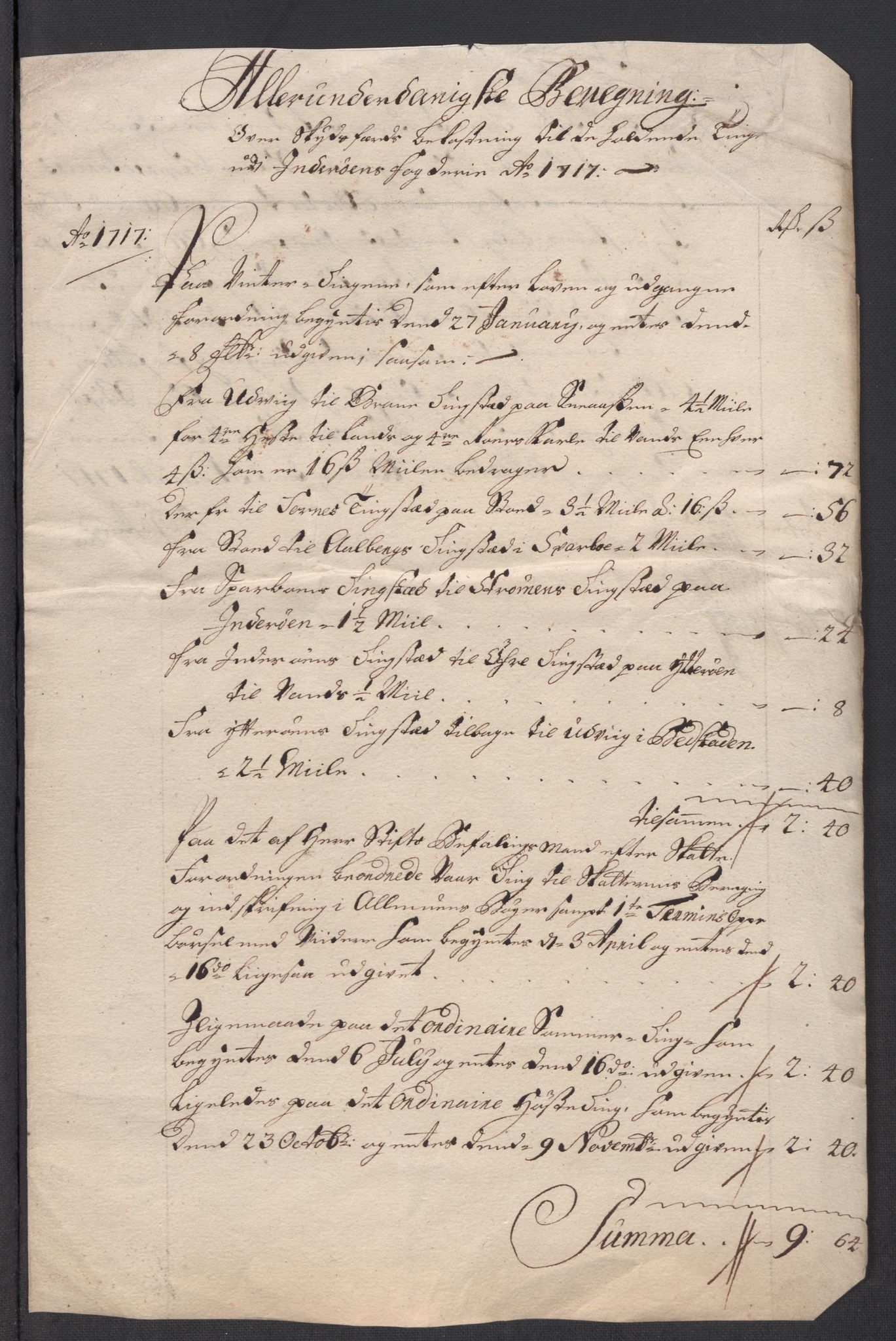 Rentekammeret inntil 1814, Reviderte regnskaper, Fogderegnskap, AV/RA-EA-4092/R63/L4325: Fogderegnskap Inderøy, 1717, p. 340