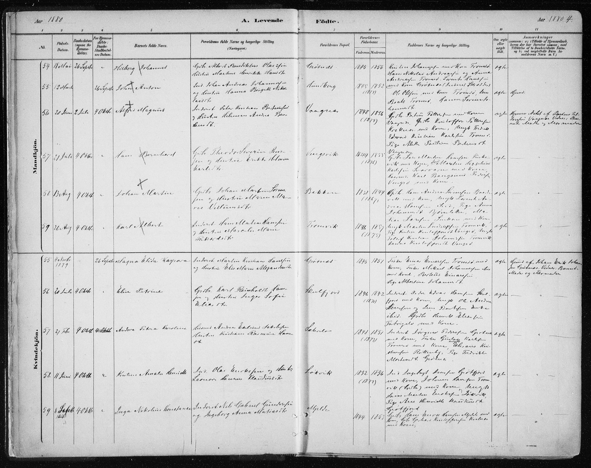 Tromsøysund sokneprestkontor, SATØ/S-1304/G/Ga/L0004kirke: Parish register (official) no. 4, 1880-1888, p. 4