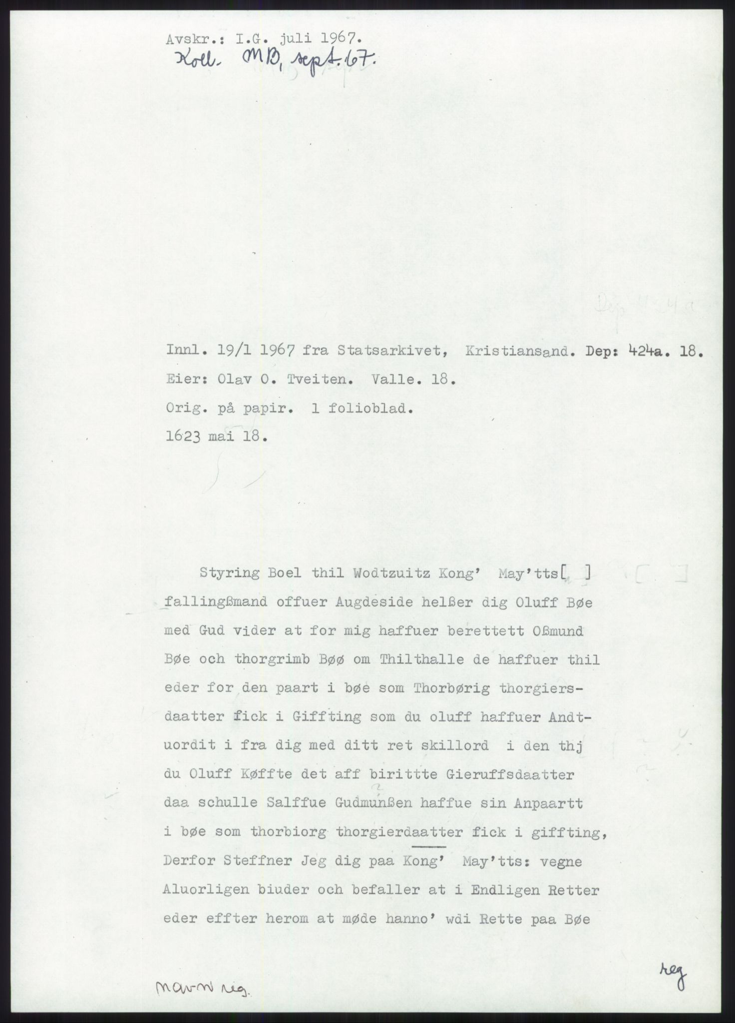 Samlinger til kildeutgivelse, Diplomavskriftsamlingen, AV/RA-EA-4053/H/Ha, p. 35