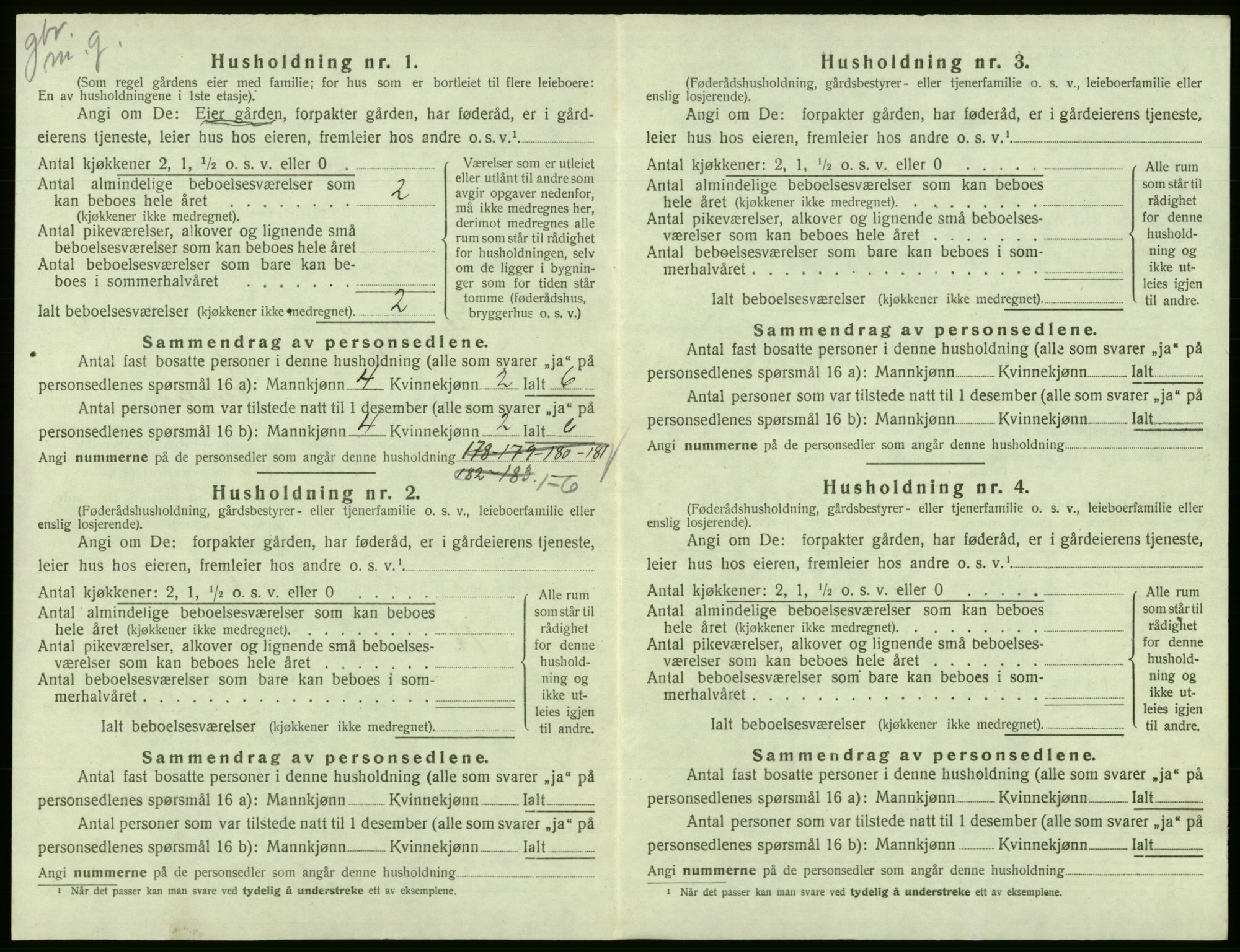 SAB, 1920 census for Eidfjord, 1920, p. 402