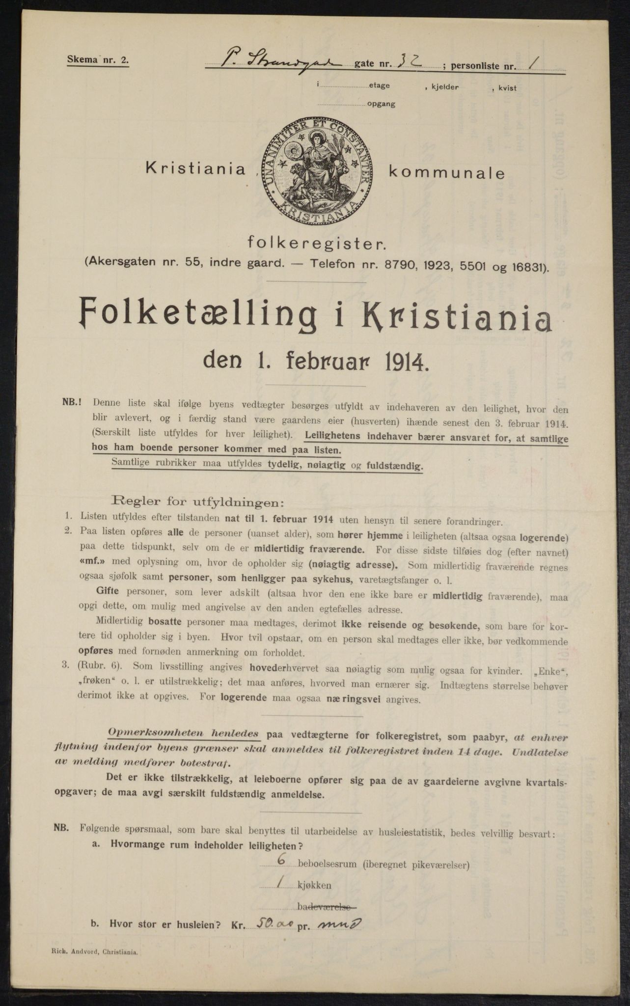 OBA, Municipal Census 1914 for Kristiania, 1914, p. 104613