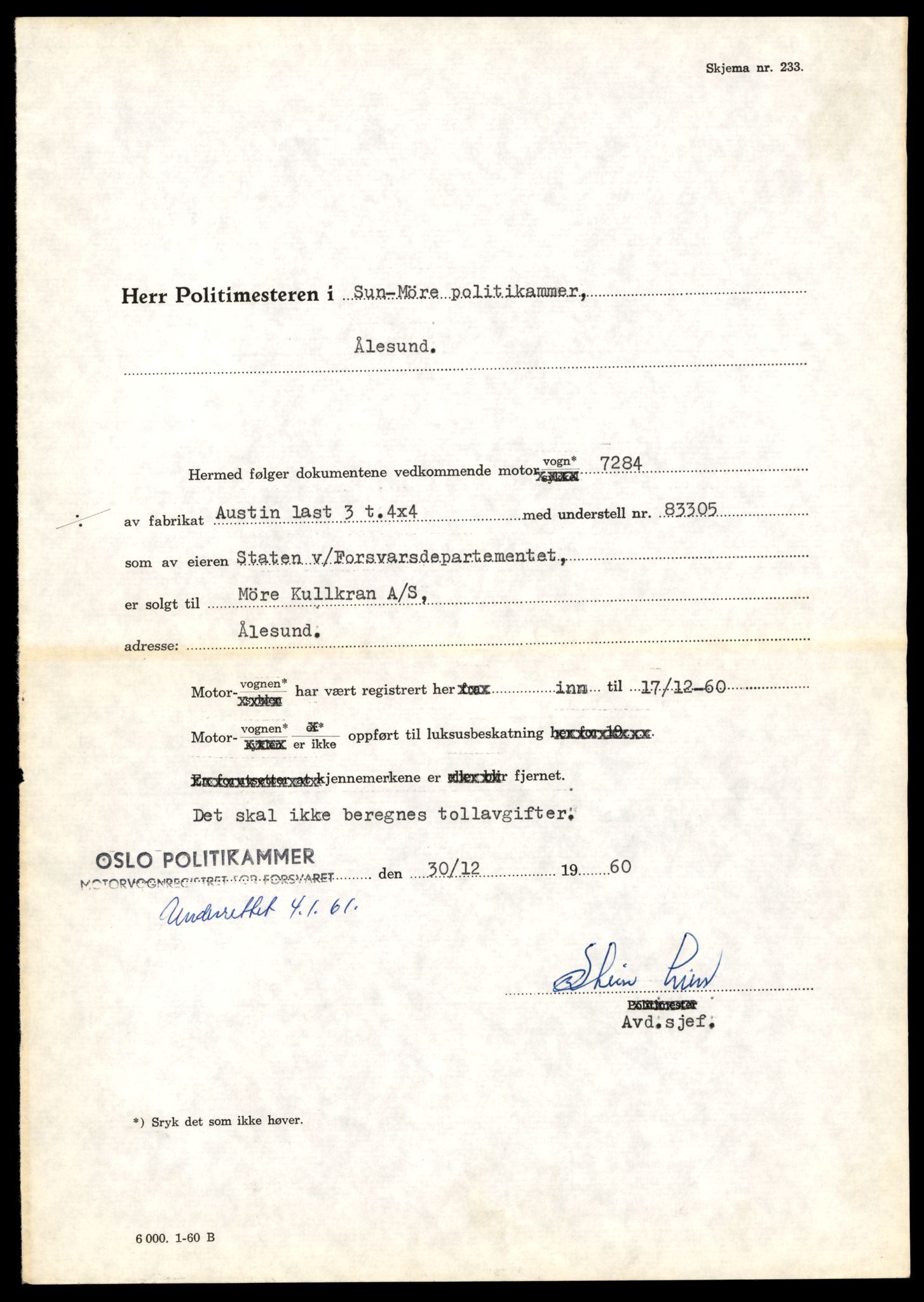 Møre og Romsdal vegkontor - Ålesund trafikkstasjon, AV/SAT-A-4099/F/Fe/L0036: Registreringskort for kjøretøy T 12831 - T 13030, 1927-1998, p. 423