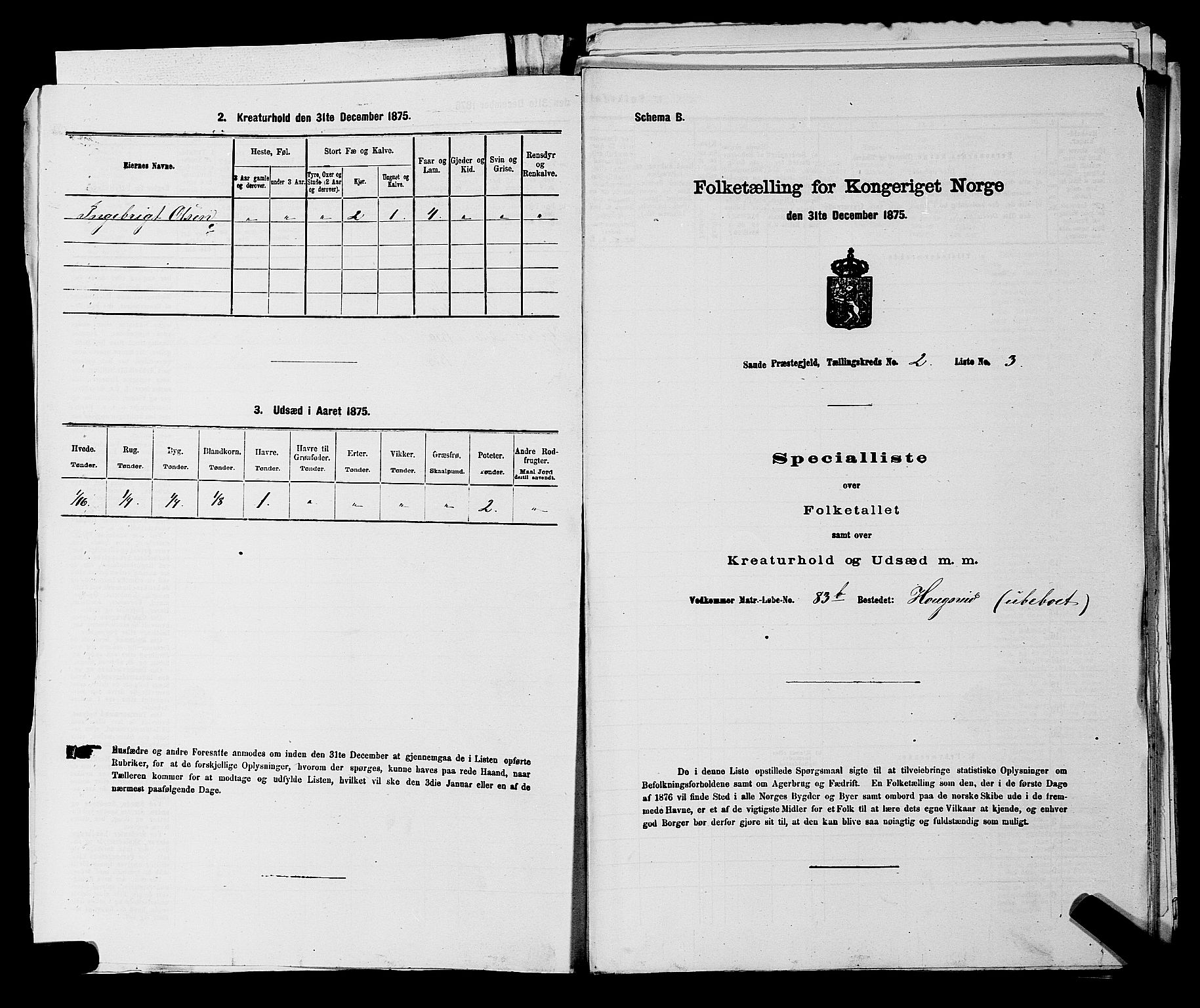 SAKO, 1875 census for 0822P Sauherad, 1875, p. 167