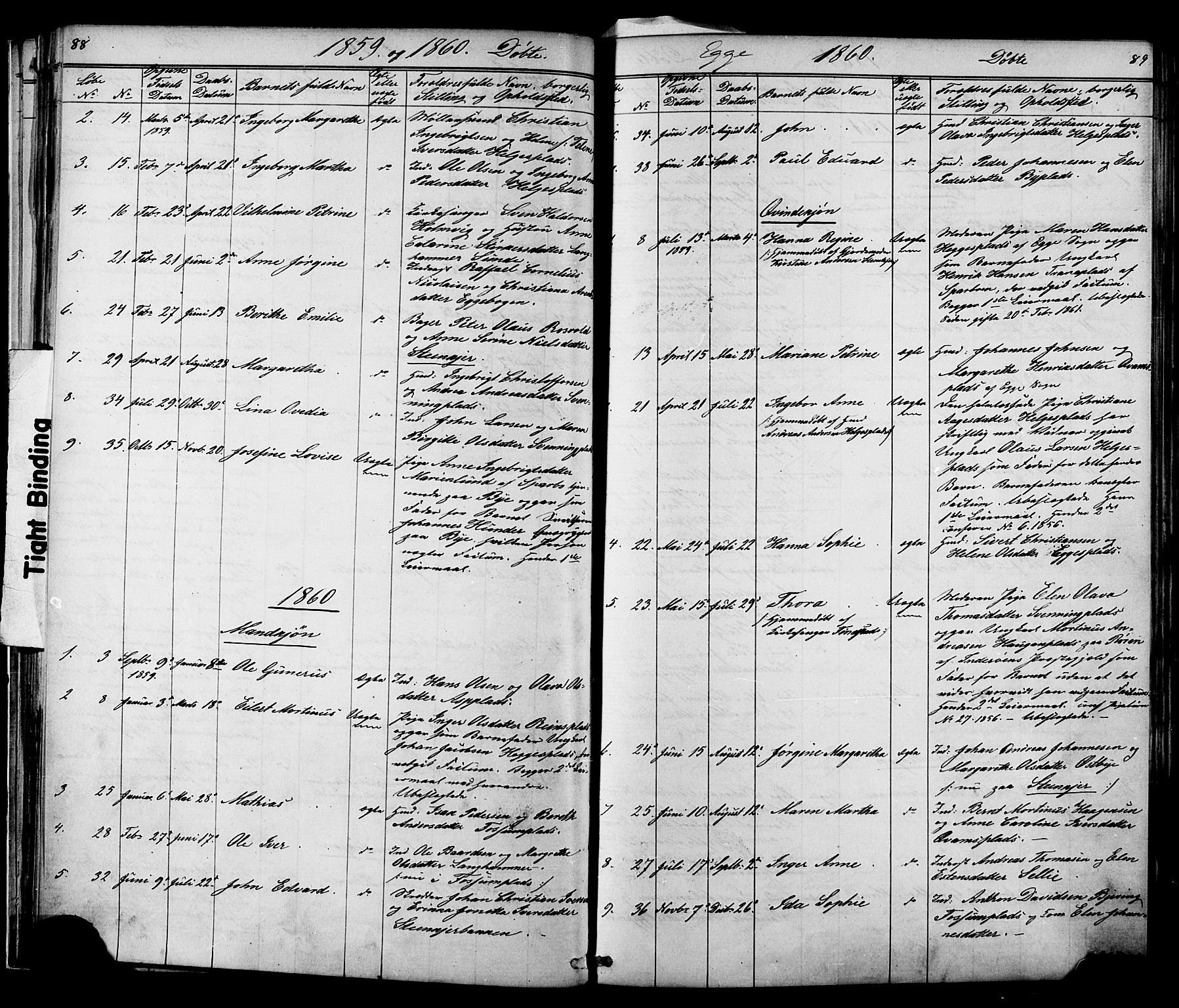 Ministerialprotokoller, klokkerbøker og fødselsregistre - Nord-Trøndelag, SAT/A-1458/739/L0367: Parish register (official) no. 739A01 /3, 1838-1868, p. 88-89