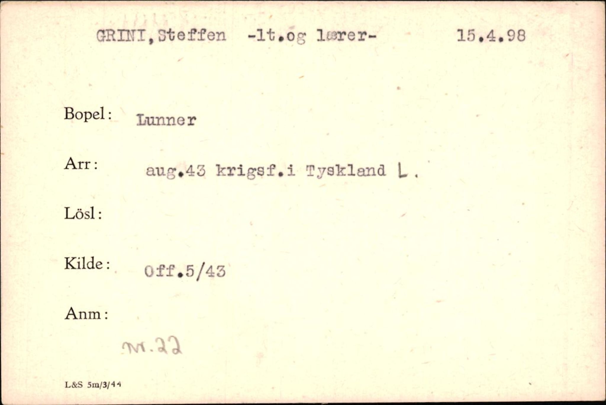 Forsvaret, Forsvarets krigshistoriske avdeling, AV/RA-RAFA-2017/Y/Yf/L0200: II-C-11-2102  -  Norske krigsfanger i Tyskland, 1940-1945, p. 328