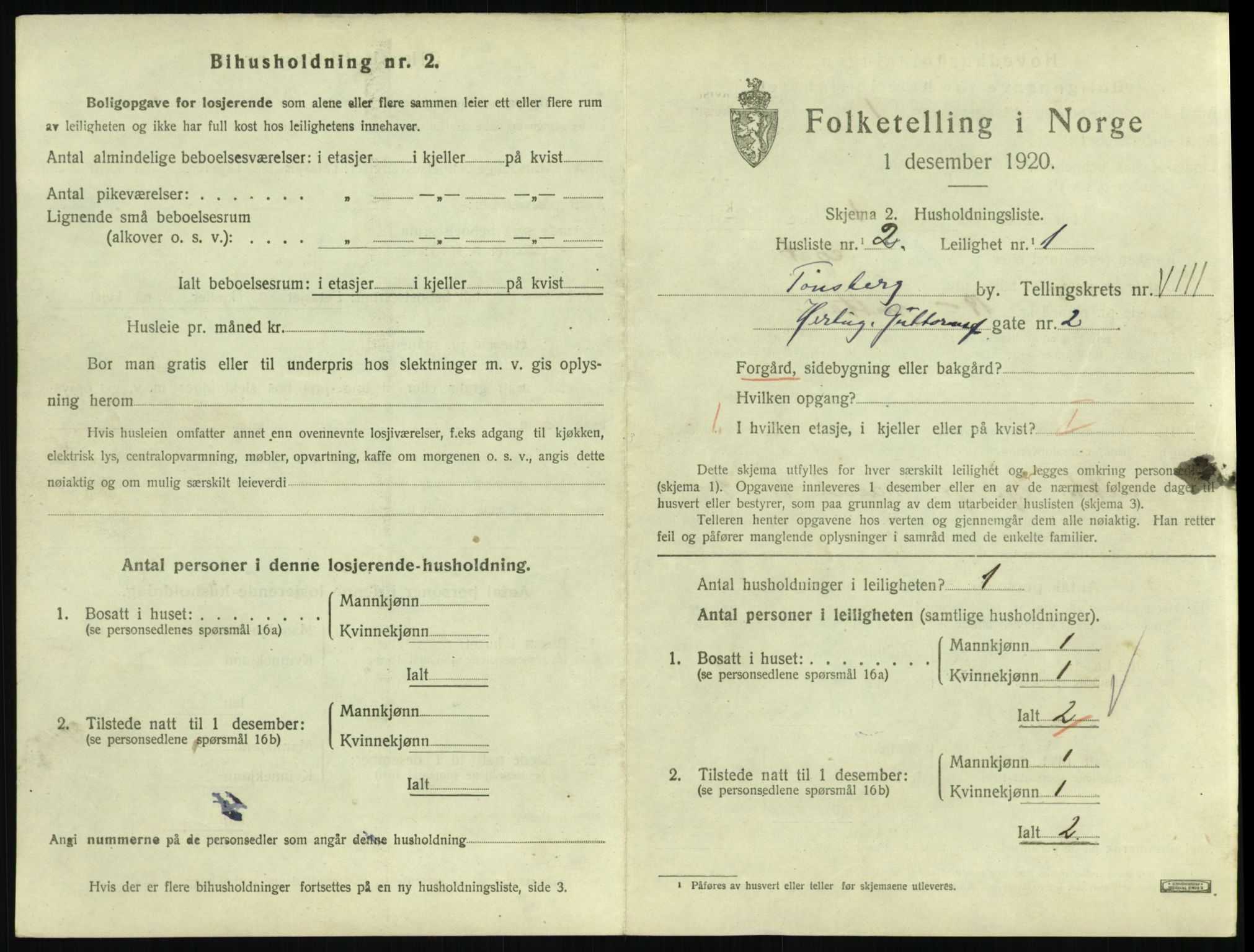 SAKO, 1920 census for Tønsberg, 1920, p. 4223