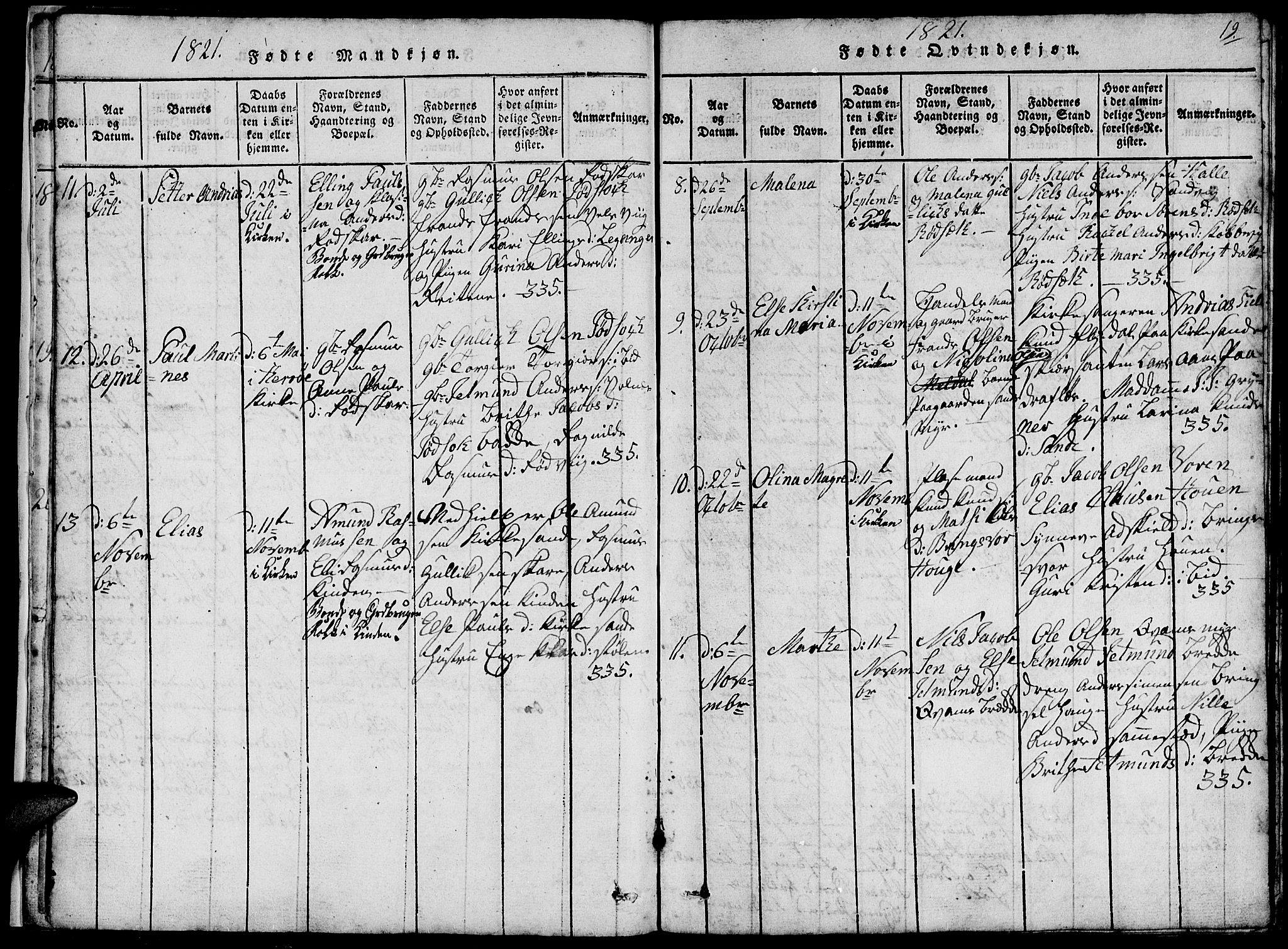Ministerialprotokoller, klokkerbøker og fødselsregistre - Møre og Romsdal, SAT/A-1454/503/L0046: Parish register (copy) no. 503C01, 1816-1842, p. 19