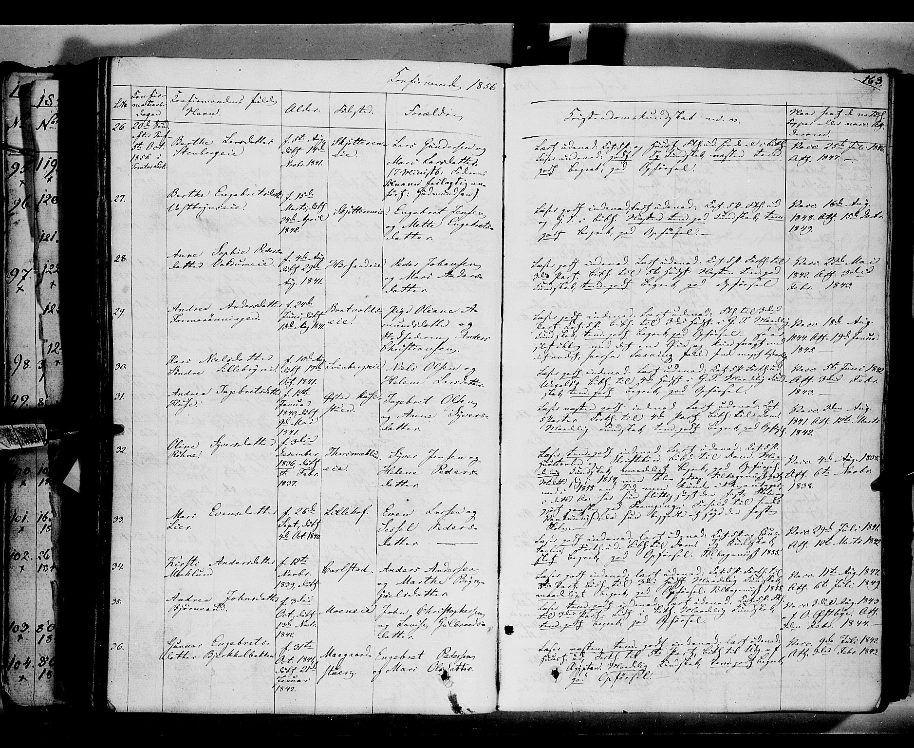 Romedal prestekontor, AV/SAH-PREST-004/K/L0004: Parish register (official) no. 4, 1847-1861, p. 163