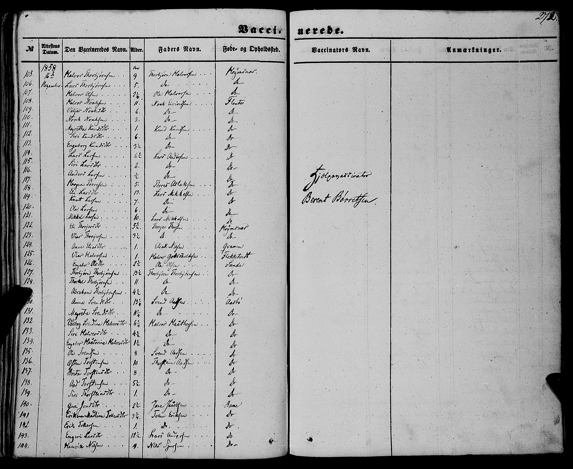 Etne sokneprestembete, AV/SAB-A-75001/H/Haa: Parish register (official) no. A 8, 1848-1862, p. 272