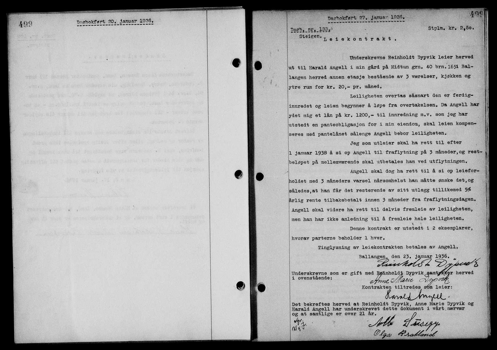 Steigen og Ofoten sorenskriveri, SAT/A-0030/1/2/2C/L0026: Mortgage book no. 30, 1935-1936, Deed date: 27.01.1936