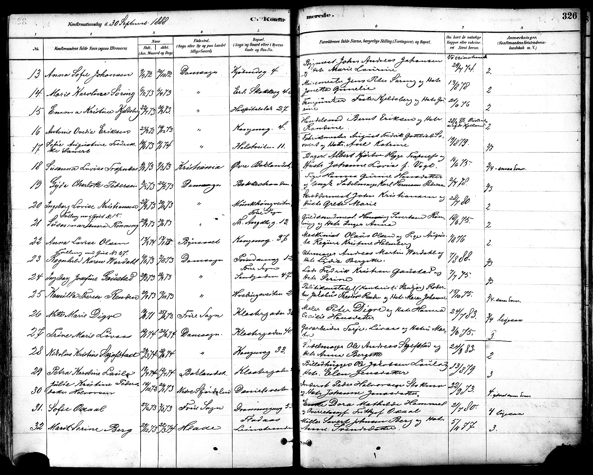 Ministerialprotokoller, klokkerbøker og fødselsregistre - Sør-Trøndelag, SAT/A-1456/601/L0057: Parish register (official) no. 601A25, 1877-1891, p. 326