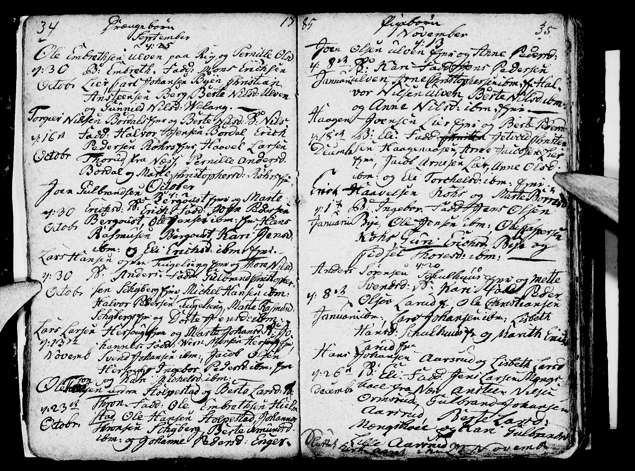 Ringsaker prestekontor, AV/SAH-PREST-014/I/Ia/L0005/0004: Parish register draft no. 5.4, 1785-1789, p. 34-35