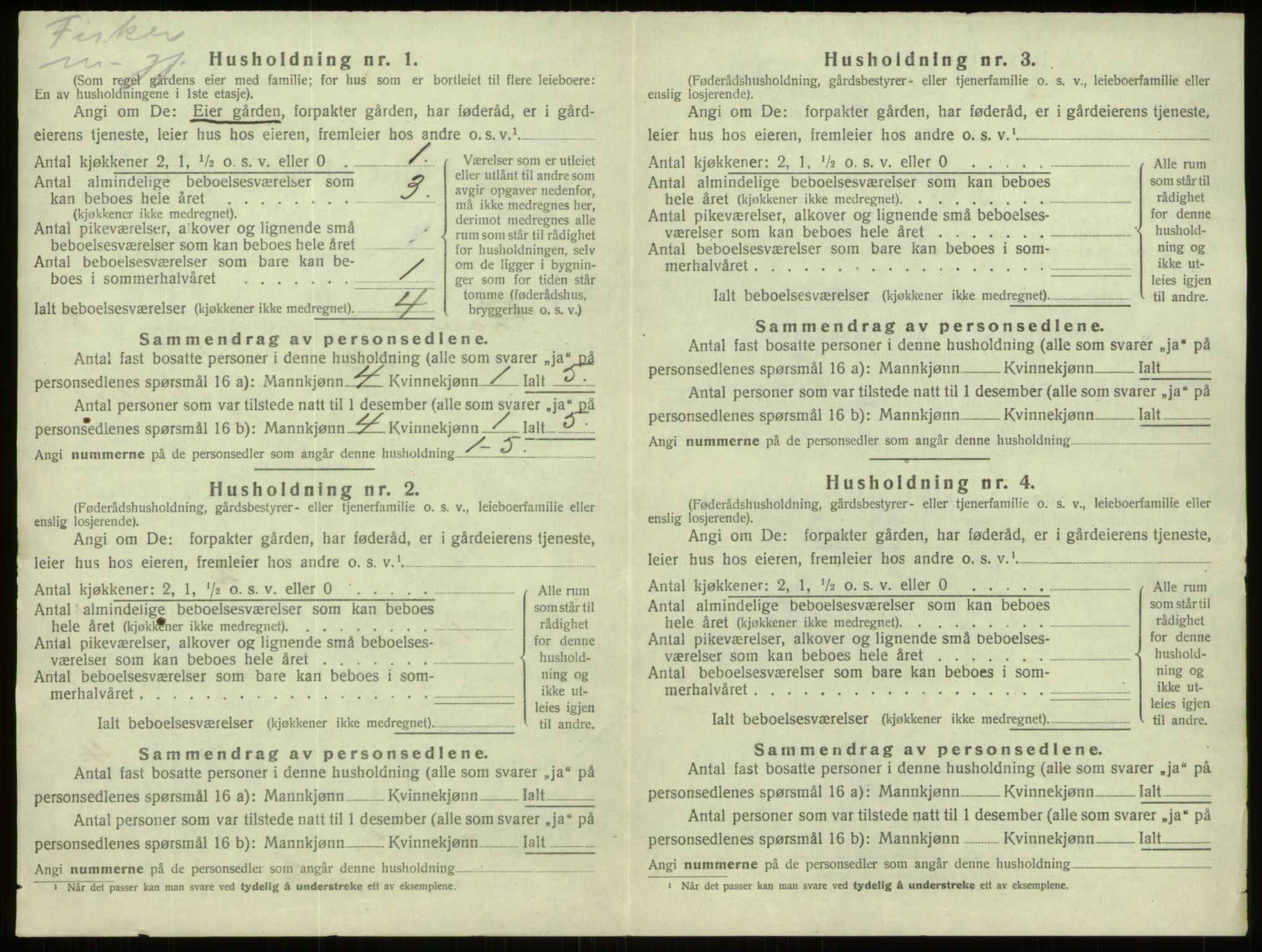 SAB, 1920 census for Davik, 1920, p. 642