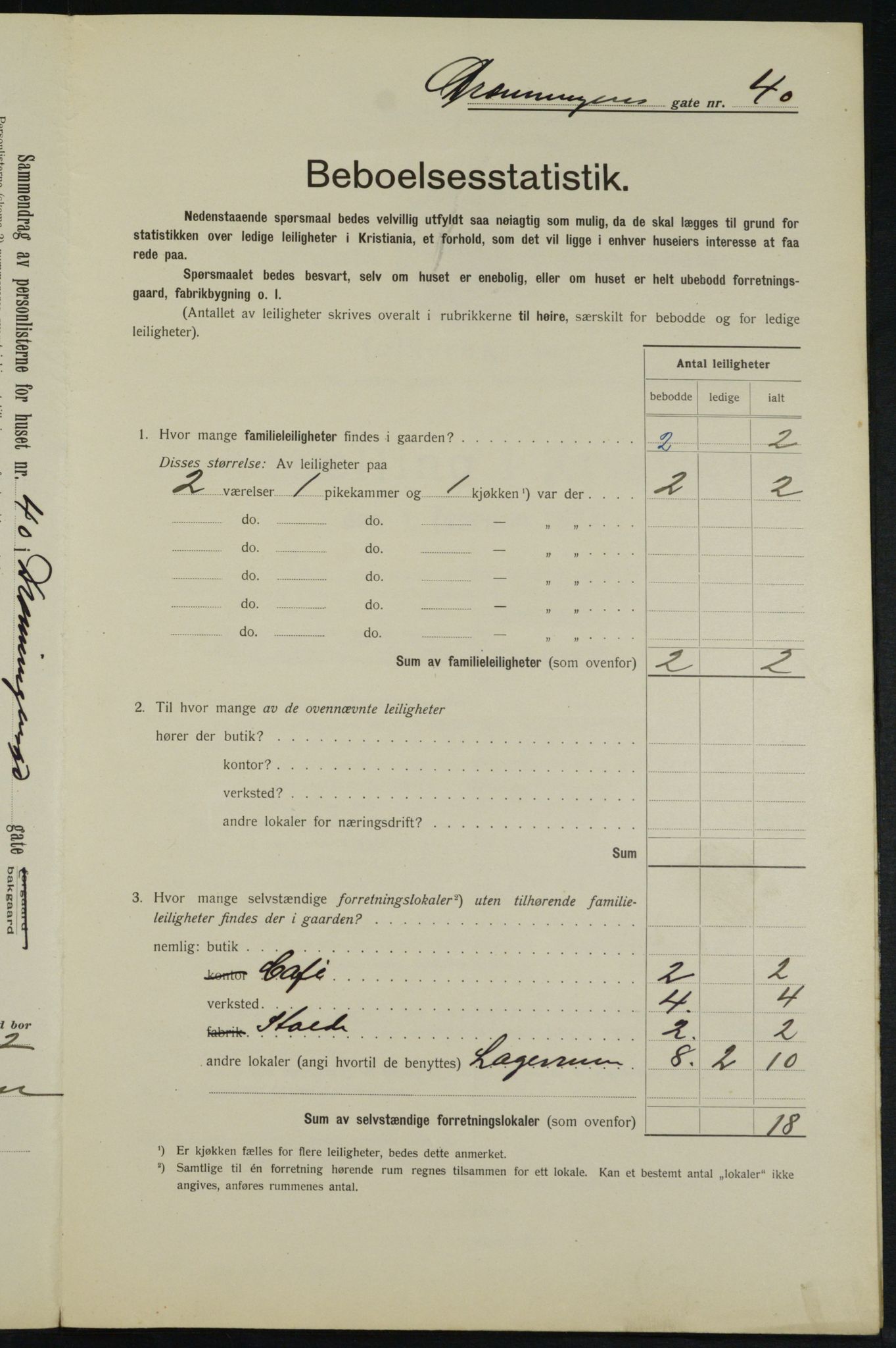 OBA, Municipal Census 1913 for Kristiania, 1913, p. 17478