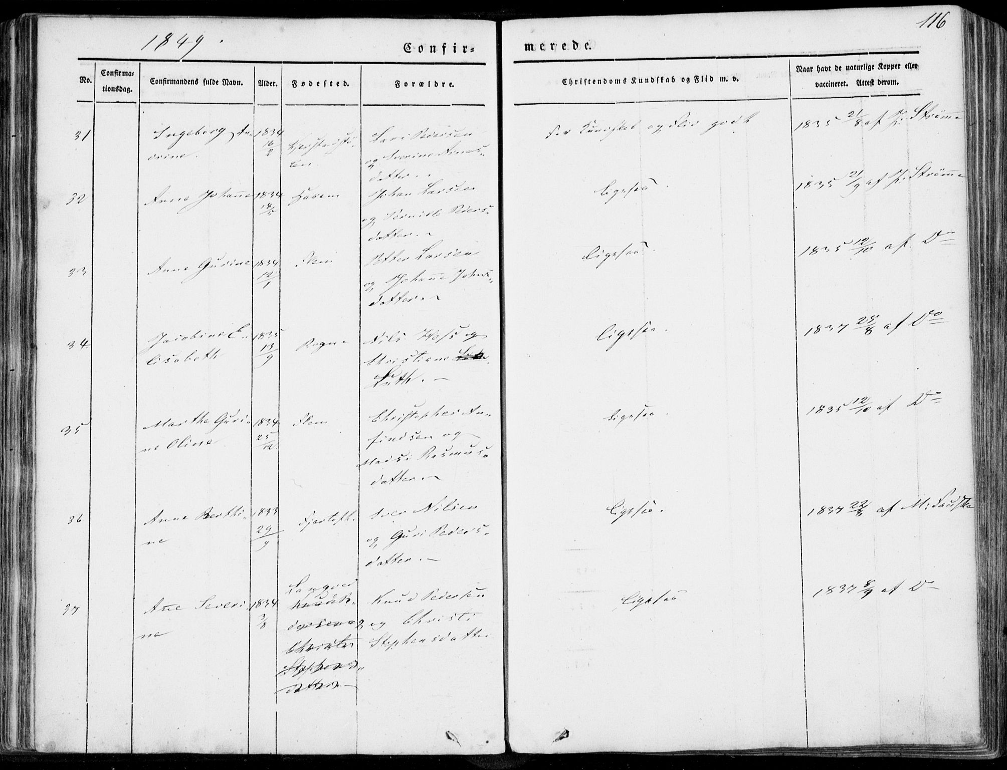 Ministerialprotokoller, klokkerbøker og fødselsregistre - Møre og Romsdal, SAT/A-1454/536/L0497: Parish register (official) no. 536A06, 1845-1865, p. 116
