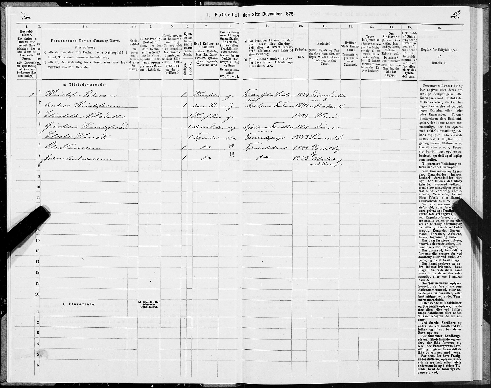 SAT, 1875 census for 1834P Lurøy, 1875, p. 1002