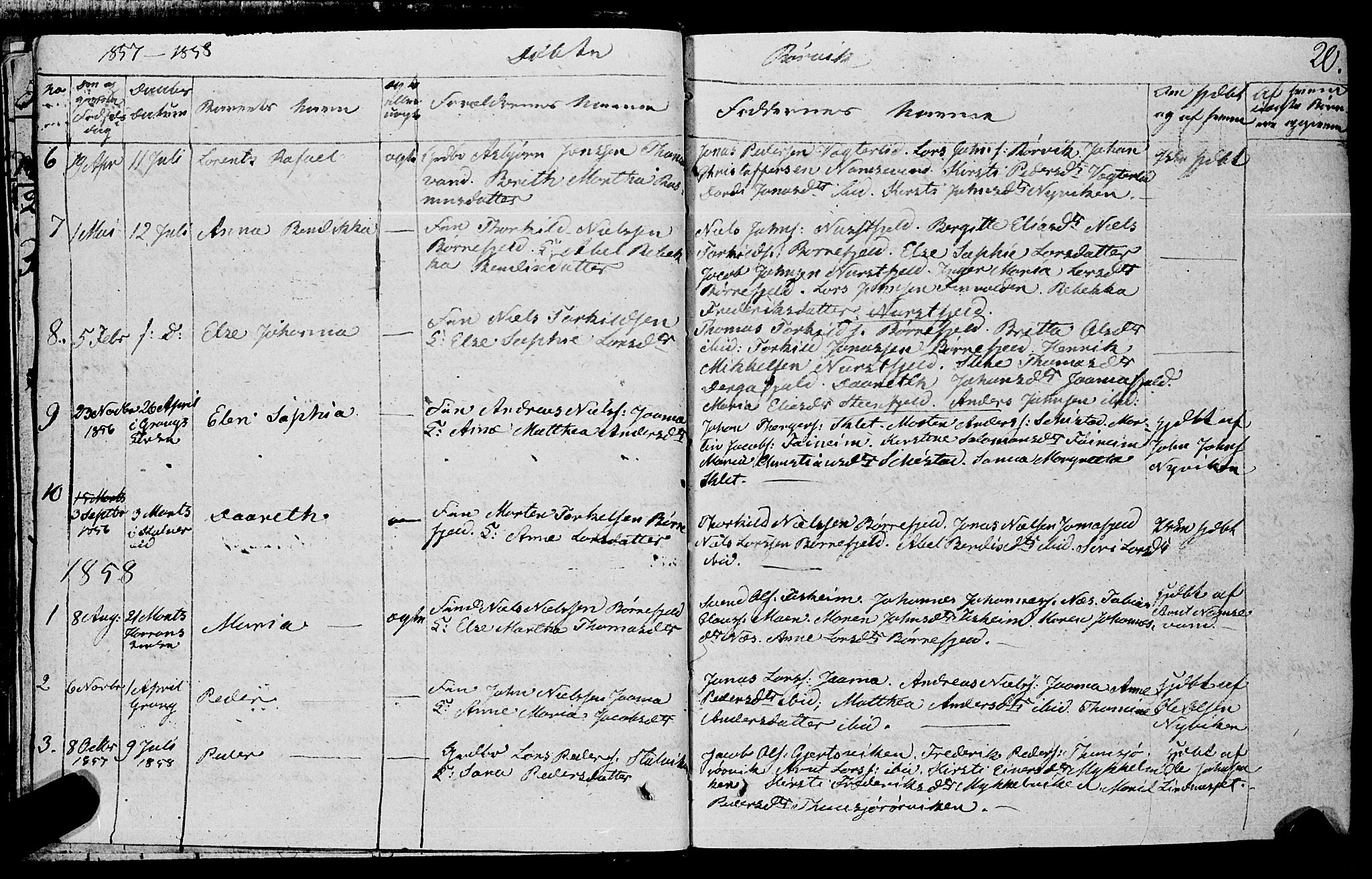 Ministerialprotokoller, klokkerbøker og fødselsregistre - Nord-Trøndelag, SAT/A-1458/762/L0538: Parish register (official) no. 762A02 /1, 1833-1879, p. 20