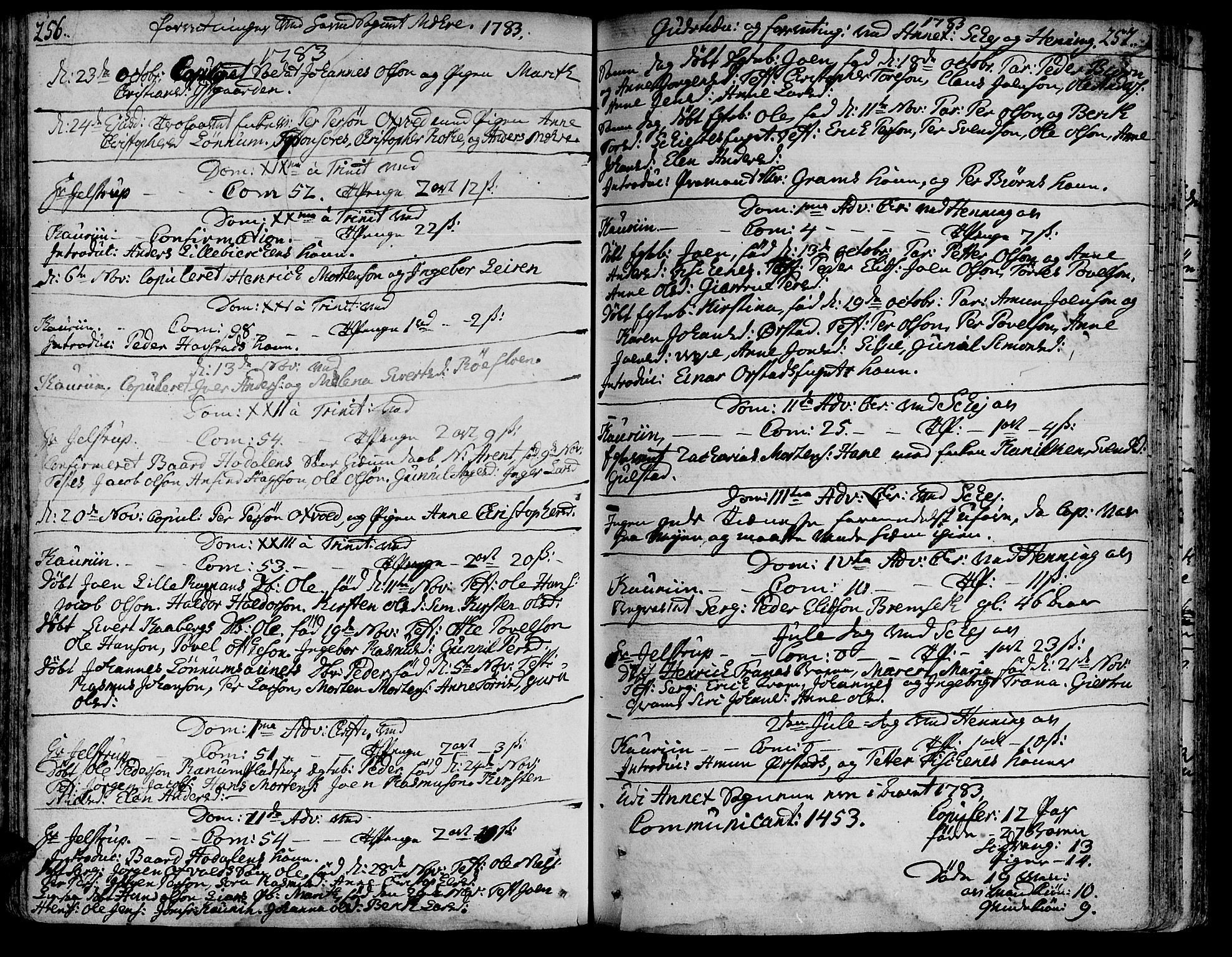 Ministerialprotokoller, klokkerbøker og fødselsregistre - Nord-Trøndelag, SAT/A-1458/735/L0331: Parish register (official) no. 735A02, 1762-1794, p. 256-257