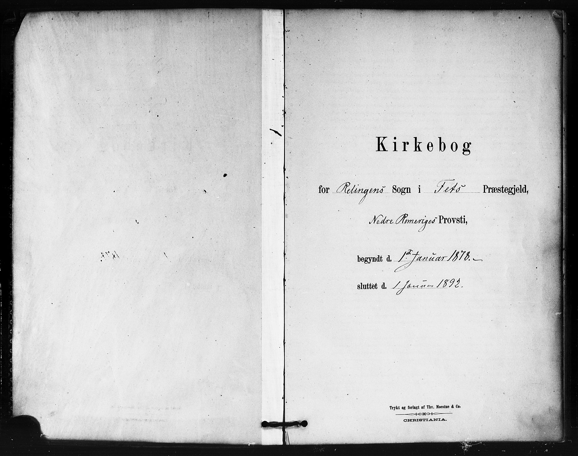 Fet prestekontor Kirkebøker, SAO/A-10370a/F/Fb/L0001: Parish register (official) no. II 1, 1878-1891