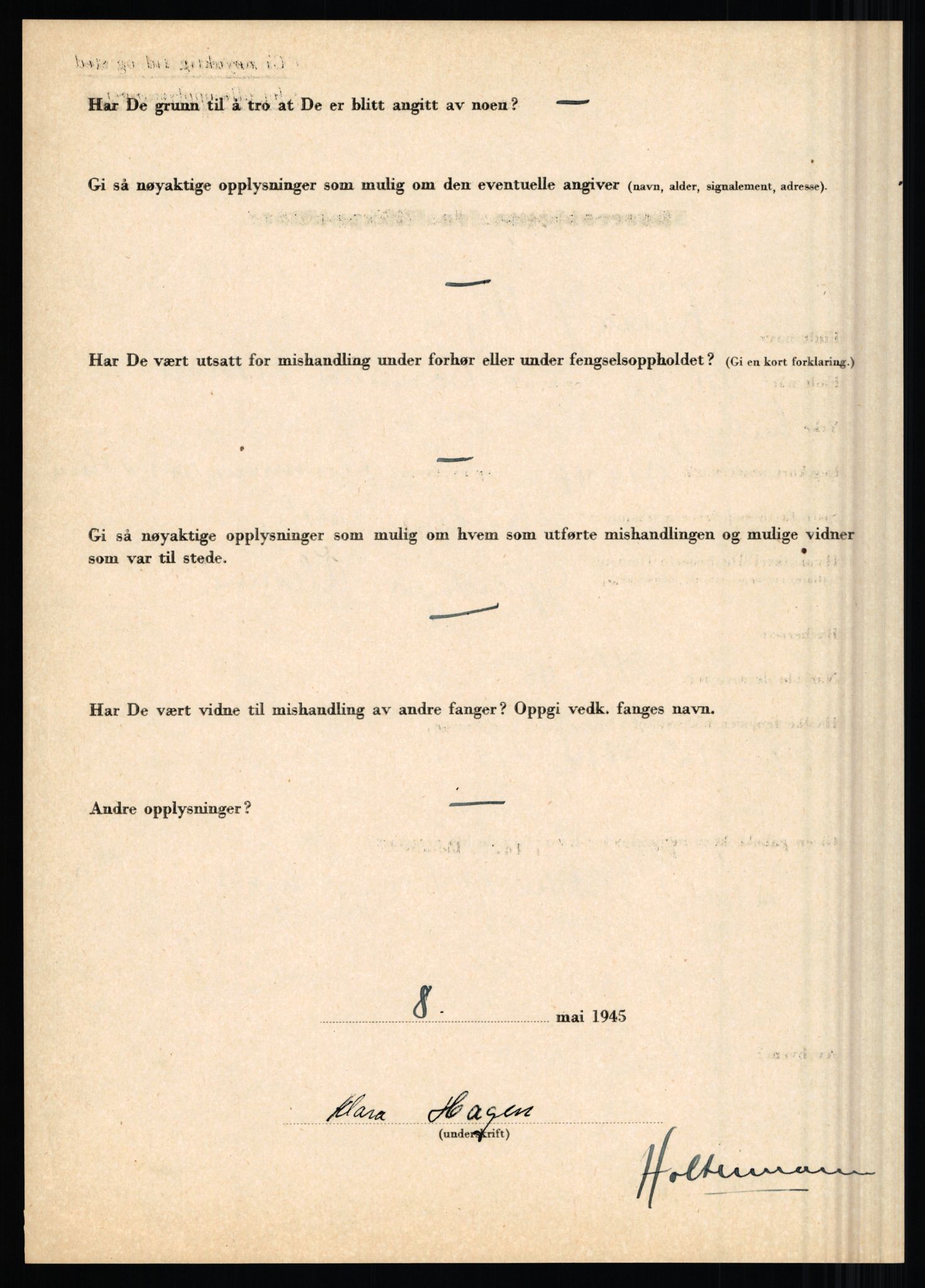 Rikspolitisjefen, AV/RA-S-1560/L/L0005: Gidske, Peder Martin -  Hansell, Georg, 1940-1945, p. 851