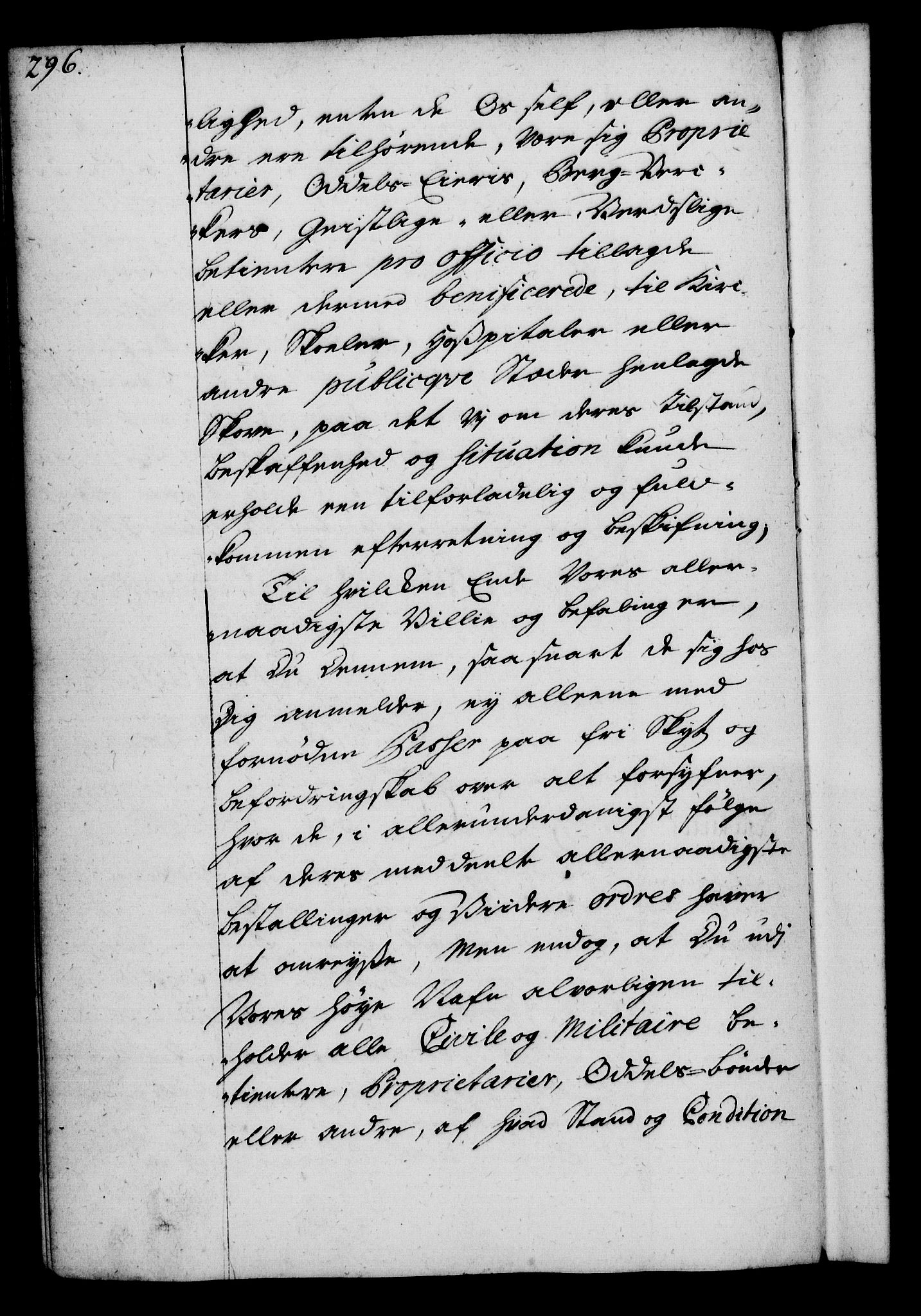 Rentekammeret, Kammerkanselliet, RA/EA-3111/G/Gg/Gga/L0004: Norsk ekspedisjonsprotokoll med register (merket RK 53.4), 1734-1741, p. 296
