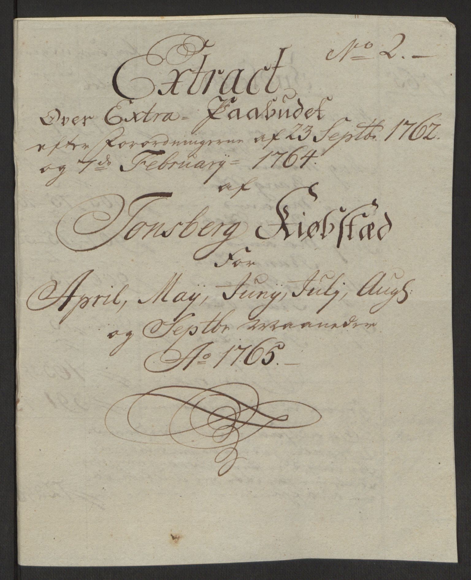 Rentekammeret inntil 1814, Reviderte regnskaper, Byregnskaper, AV/RA-EA-4066/R/Rh/L0162/0001: [H4] Kontribusjonsregnskap / Ekstraskatt, Tønsberg, 1762-1772, p. 193