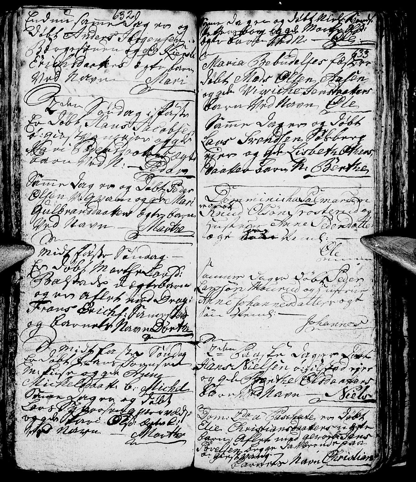 Nes prestekontor, Hedmark, SAH/PREST-020/L/La/L0001: Parish register (copy) no. 1, 1663-1784, p. 632-633