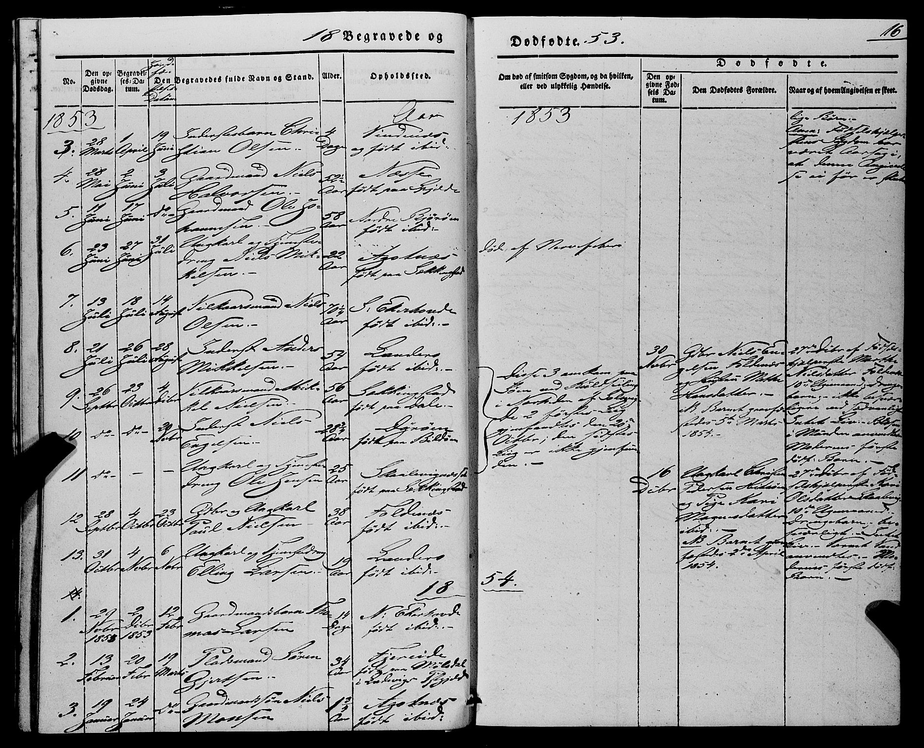 Fjell sokneprestembete, SAB/A-75301/H/Haa: Parish register (official) no. A 7, 1847-1877, p. 16