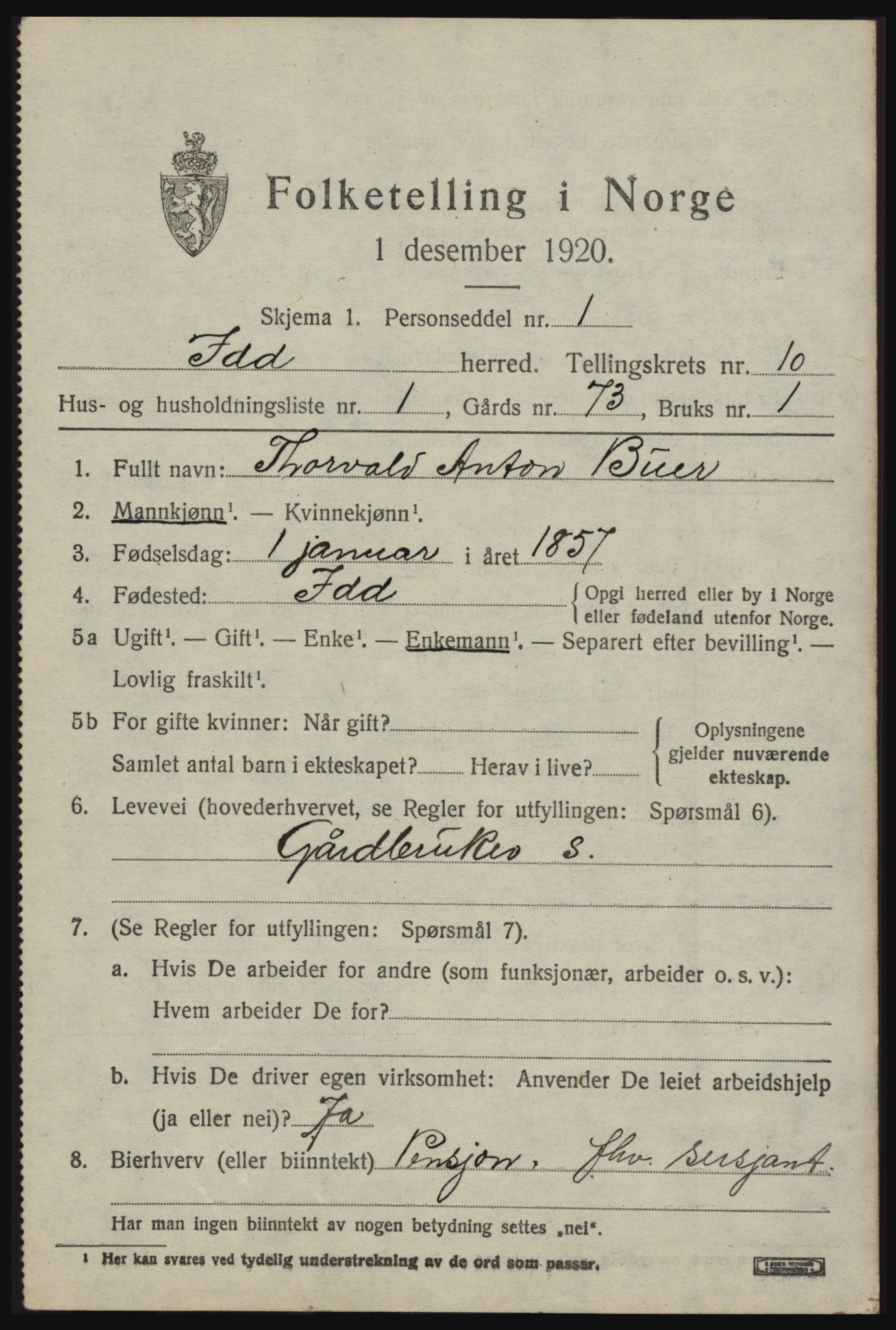 SAO, 1920 census for Idd, 1920, p. 10545