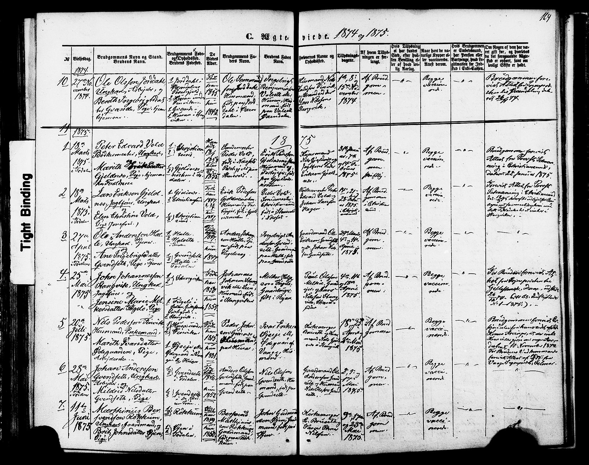 Ministerialprotokoller, klokkerbøker og fødselsregistre - Møre og Romsdal, AV/SAT-A-1454/592/L1027: Parish register (official) no. 592A05, 1865-1878, p. 164